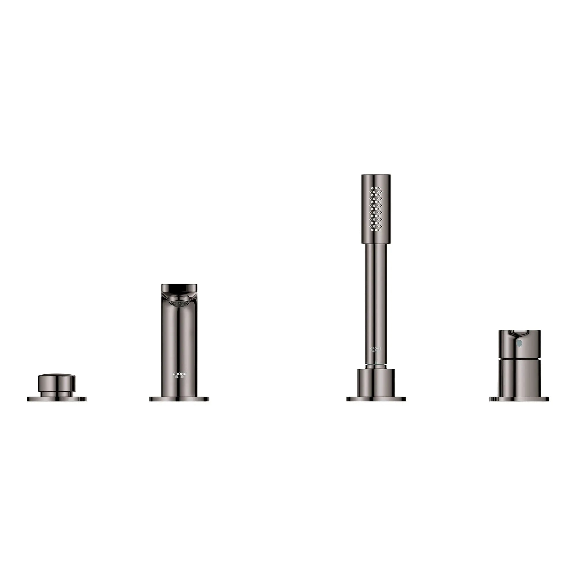 Grohe LINEARE TUB FILLER WITH HAND SHOWER  Hard Graphite 19577A01 - Plumbing Market