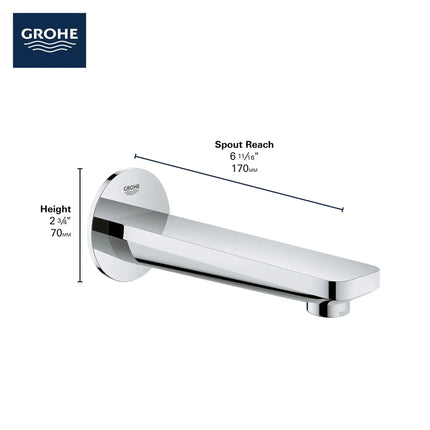 Grohe LINEARE TUB SPOUT  Brushed Cool Sunrise 13381GN1 - Plumbing Market