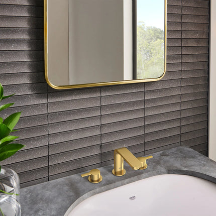 Grohe LINEARE WIDESPREAD BATHROOM FAUCET  Brushed Cool Sunrise 20578GNA - Plumbing Market