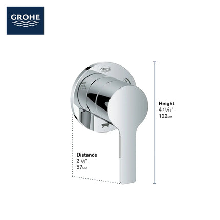 Grohe LINEARE# 3-WAY DIVERTER TRIM  Brushed Cool Sunrise 29215GN1 - Plumbing Market