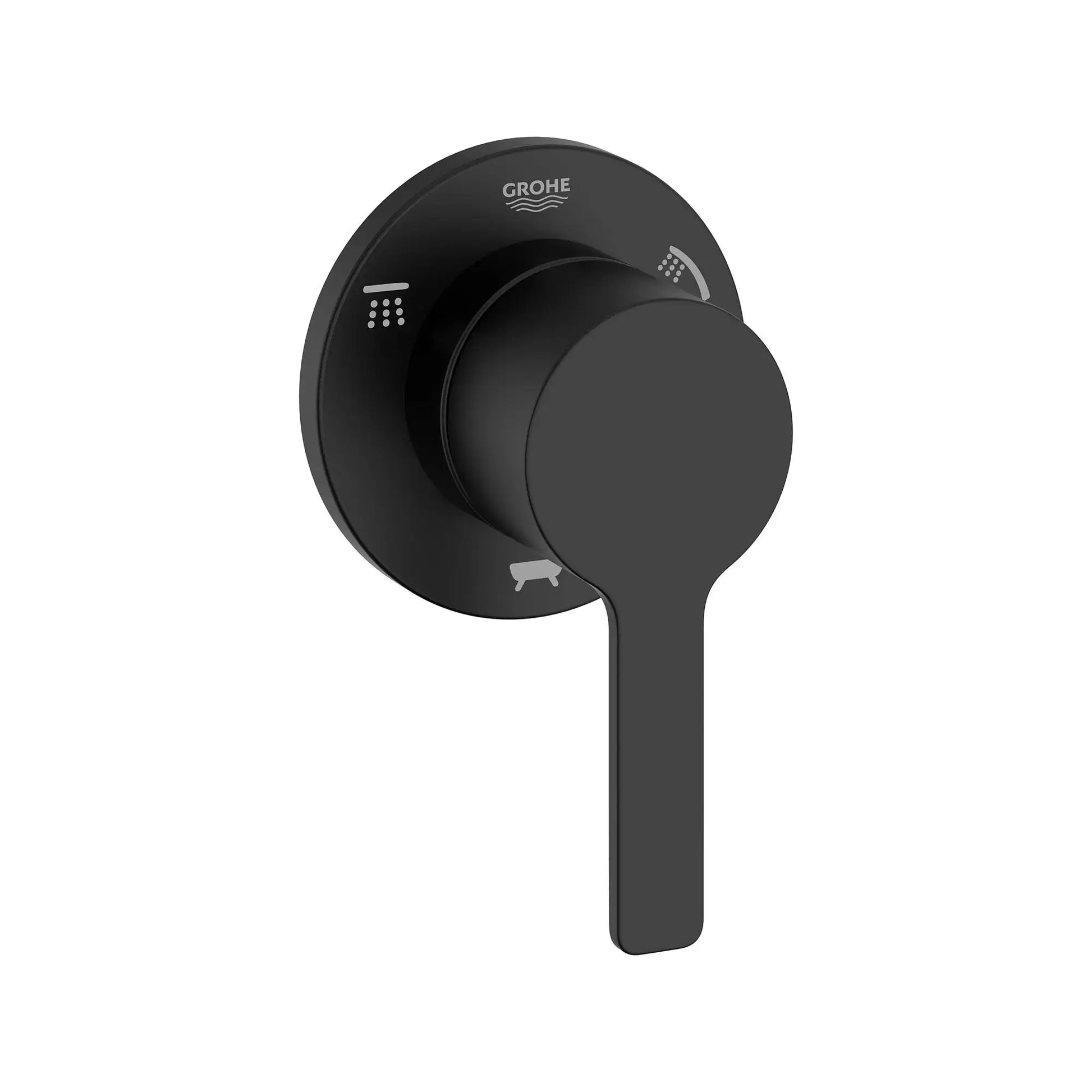 Grohe LINEARE# 3-WAY DIVERTER TRIM Matte Black 292152431 - Plumbing Market