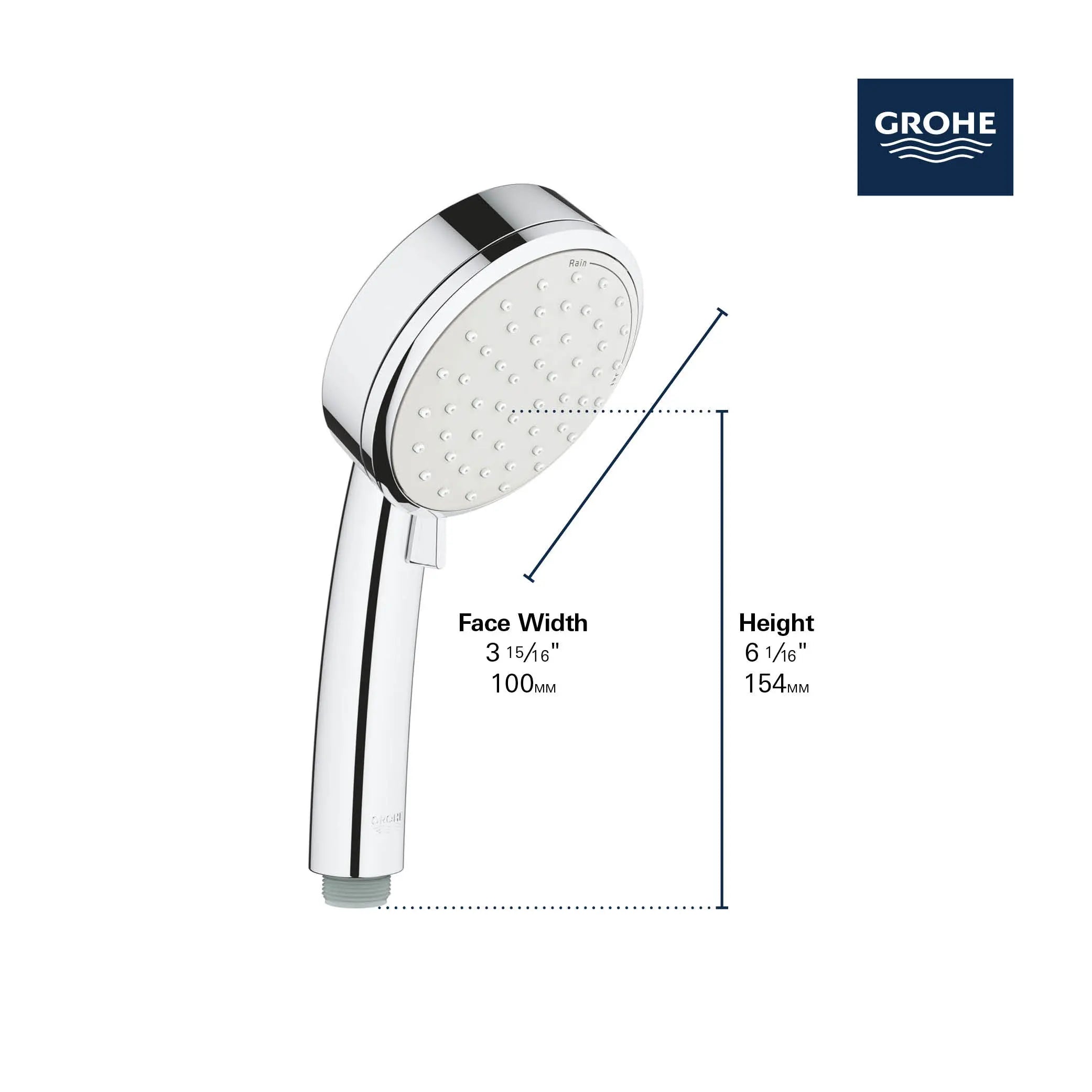 Grohe NTEMPCOSMOPOLITAN 100 II HANDSHOWER 5,7L  Chrome 2757120E - Plumbing Market