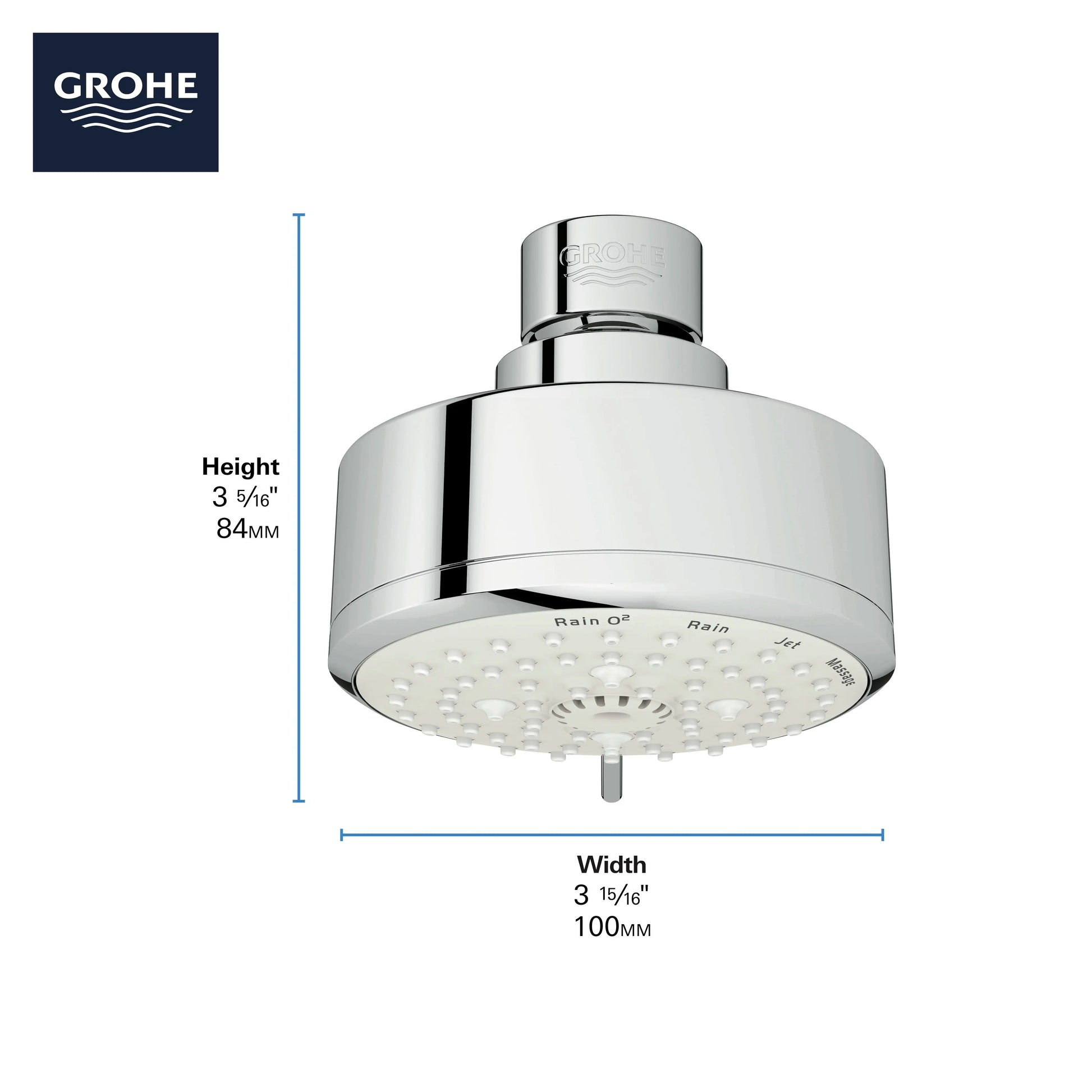 Grohe NTEMPCOSMOPOLITAN 100 IV HEADSHOWER 6,6L  Hard Graphite 26043A01 - Plumbing Market