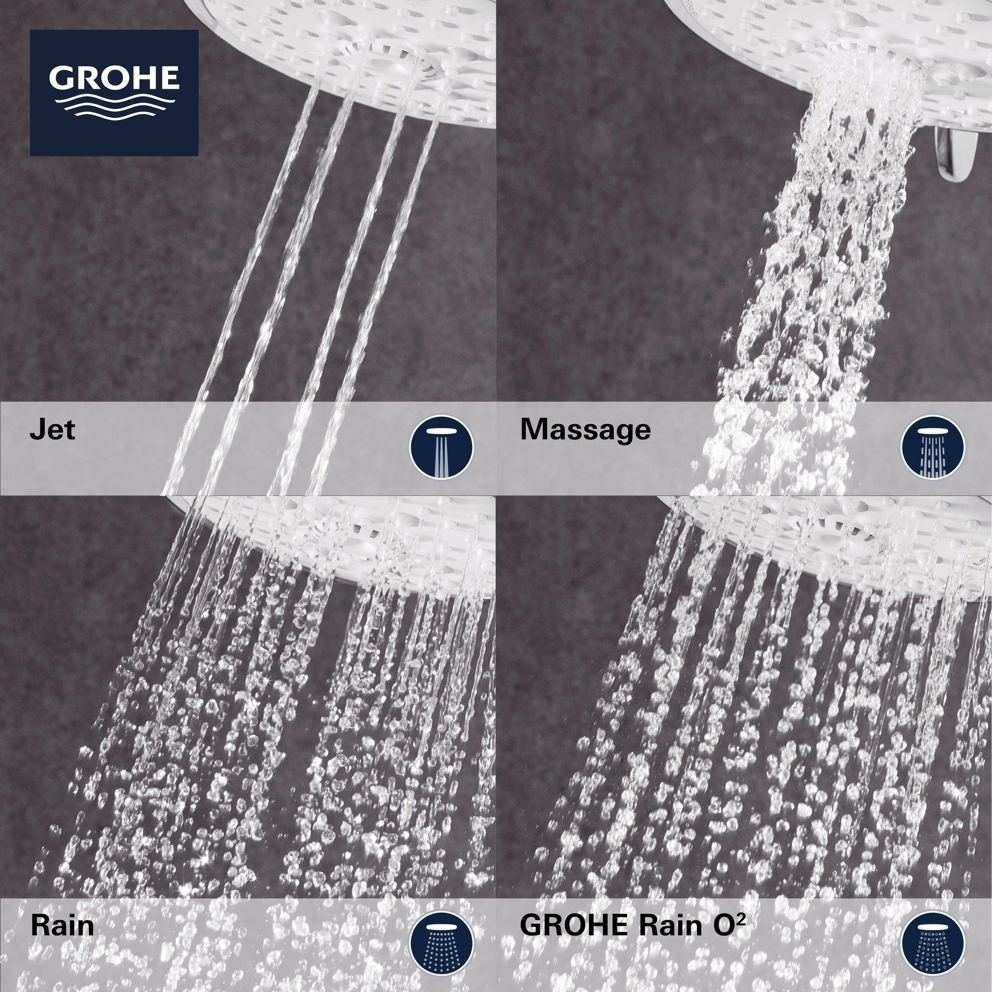 Grohe NTEMPCOSMOPOLITAN 100 IV HEADSHOWER 6,6L  Hard Graphite 26043A01 - Plumbing Market