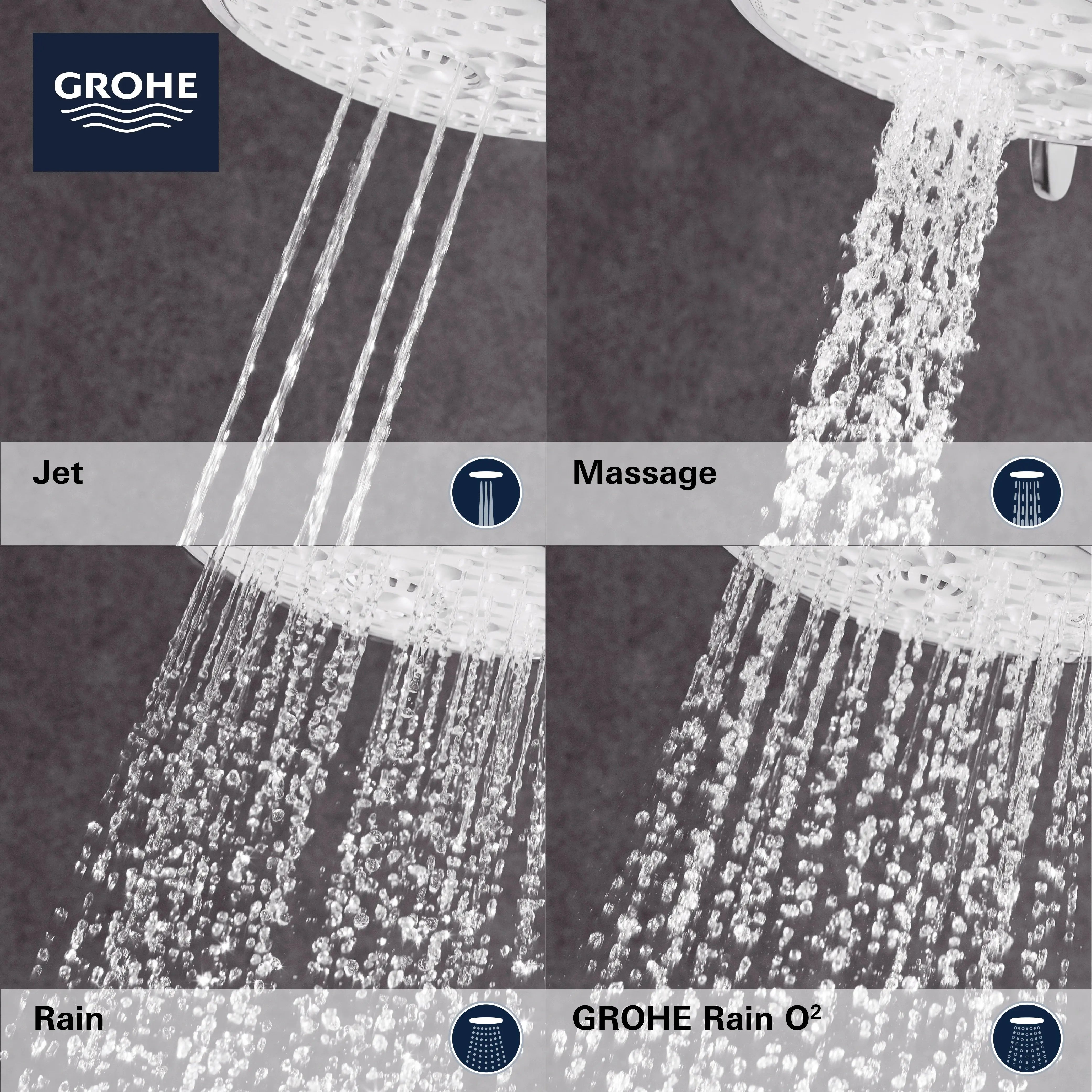 Grohe NTEMPCOSMOPOLITAN 100 IV HEADSHOWER 6,6L  Hard Graphite 26043A01 - Plumbing Market