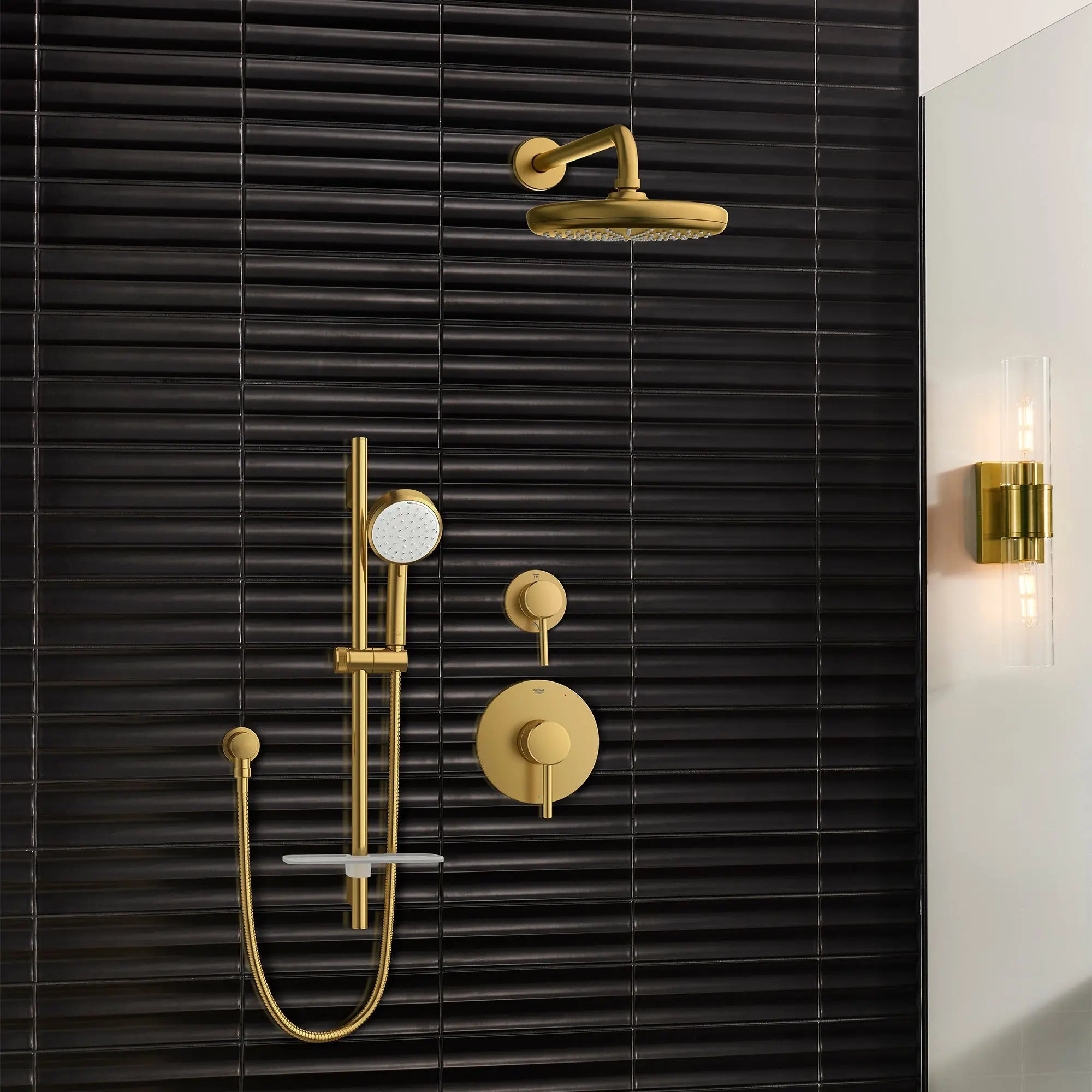 Grohe NTEMPCOSMOPOLITAN HAND SHW 1.8GPM  Brushed Cool Sunrise 26046GN2 - Plumbing Market