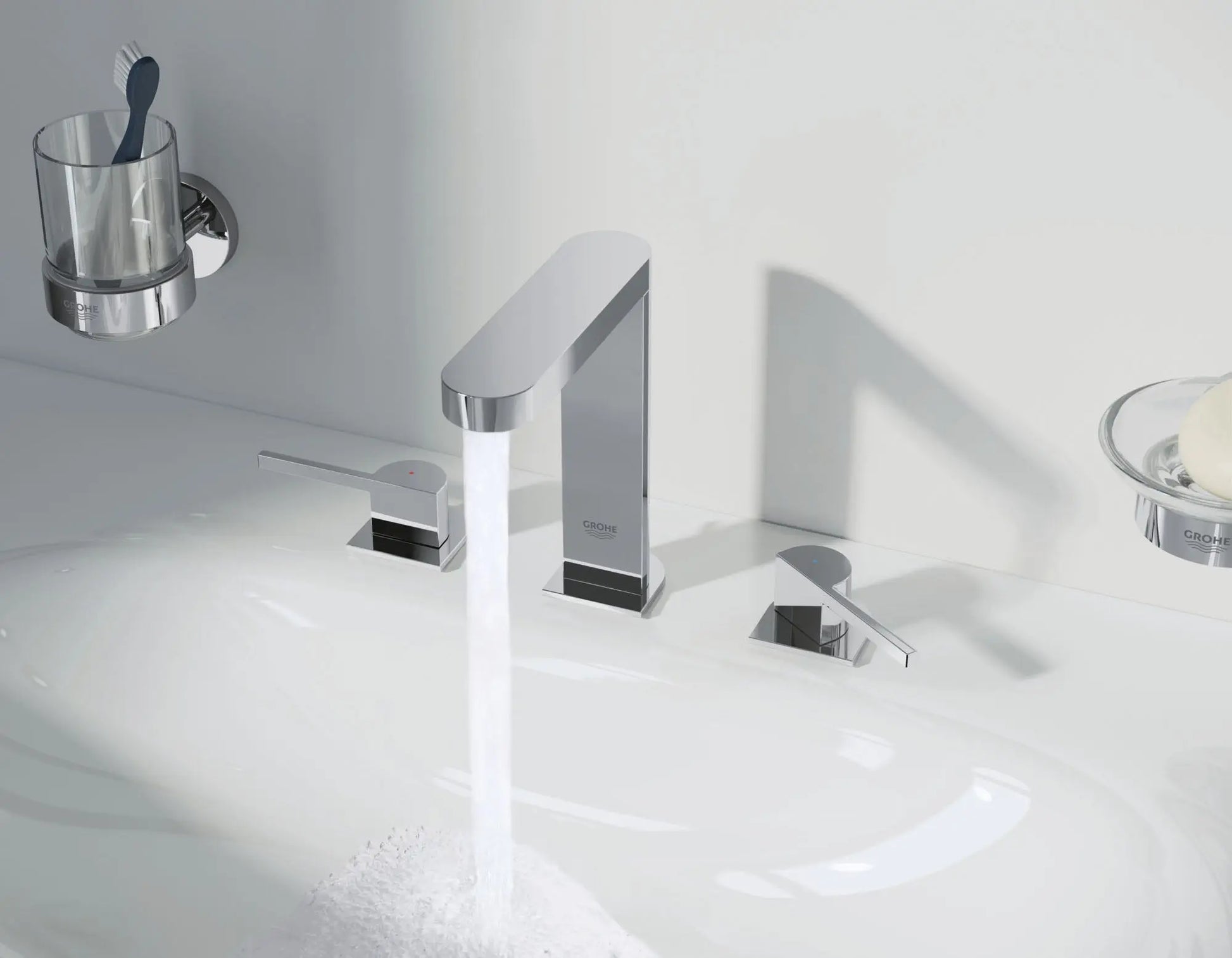 Grohe PLUS 2HDL BASIN 3-H M-SIZE US  Chrome 20302003 - Plumbing Market