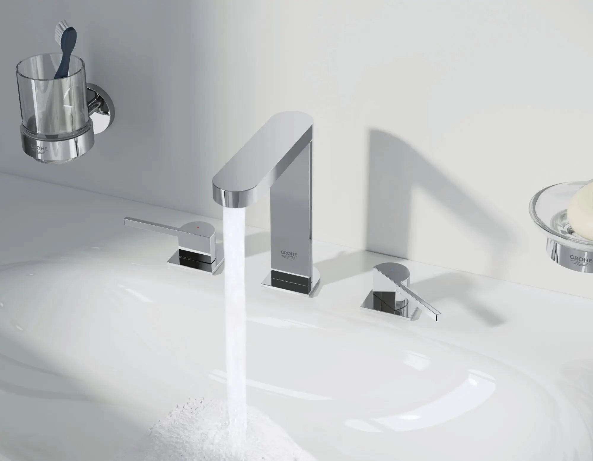 Grohe PLUS 2HDL BASIN 3-H M-SIZE US  Chrome 20302003 - Plumbing Market