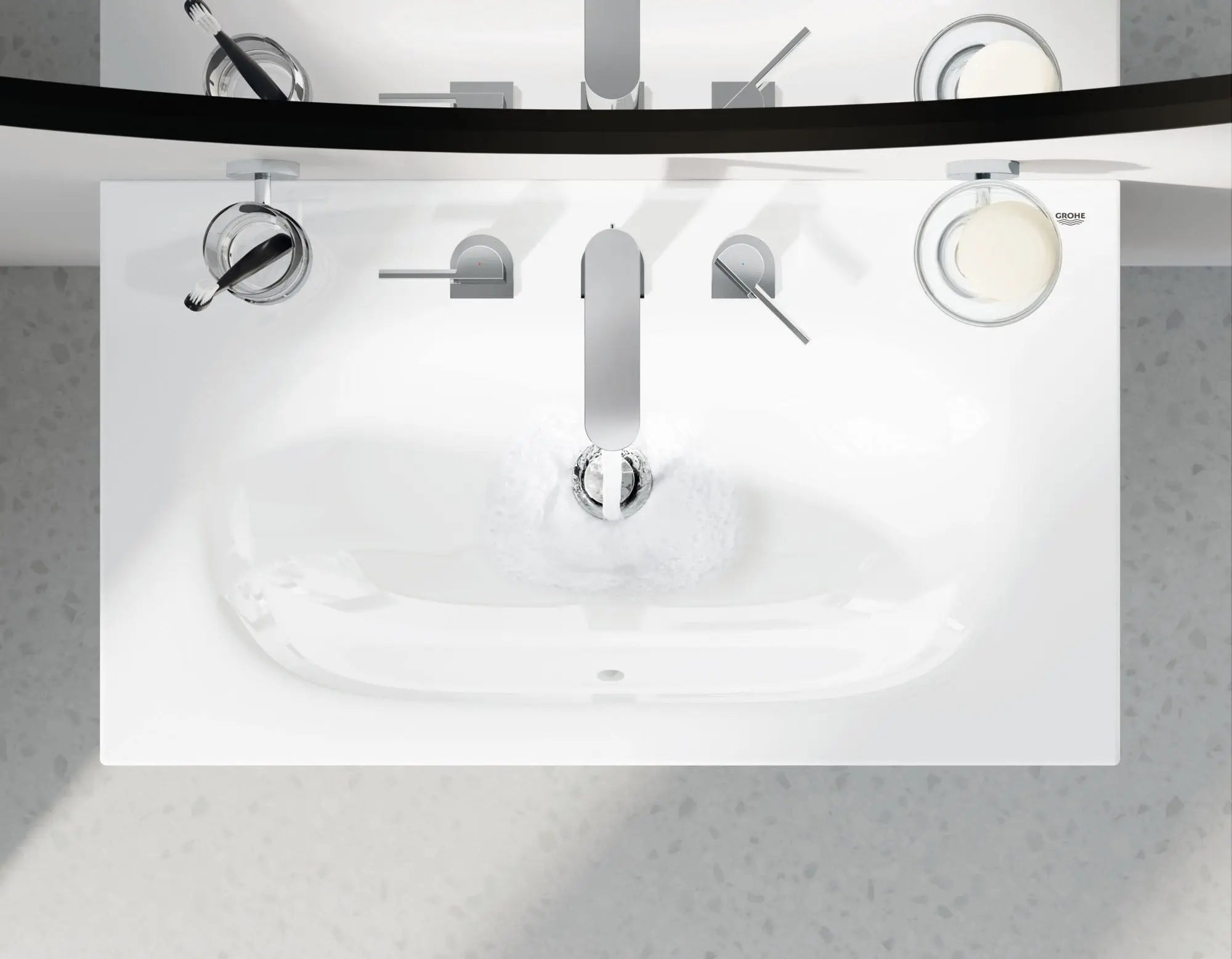 Grohe PLUS 2HDL BASIN 3-H M-SIZE US  Chrome 20302003 - Plumbing Market