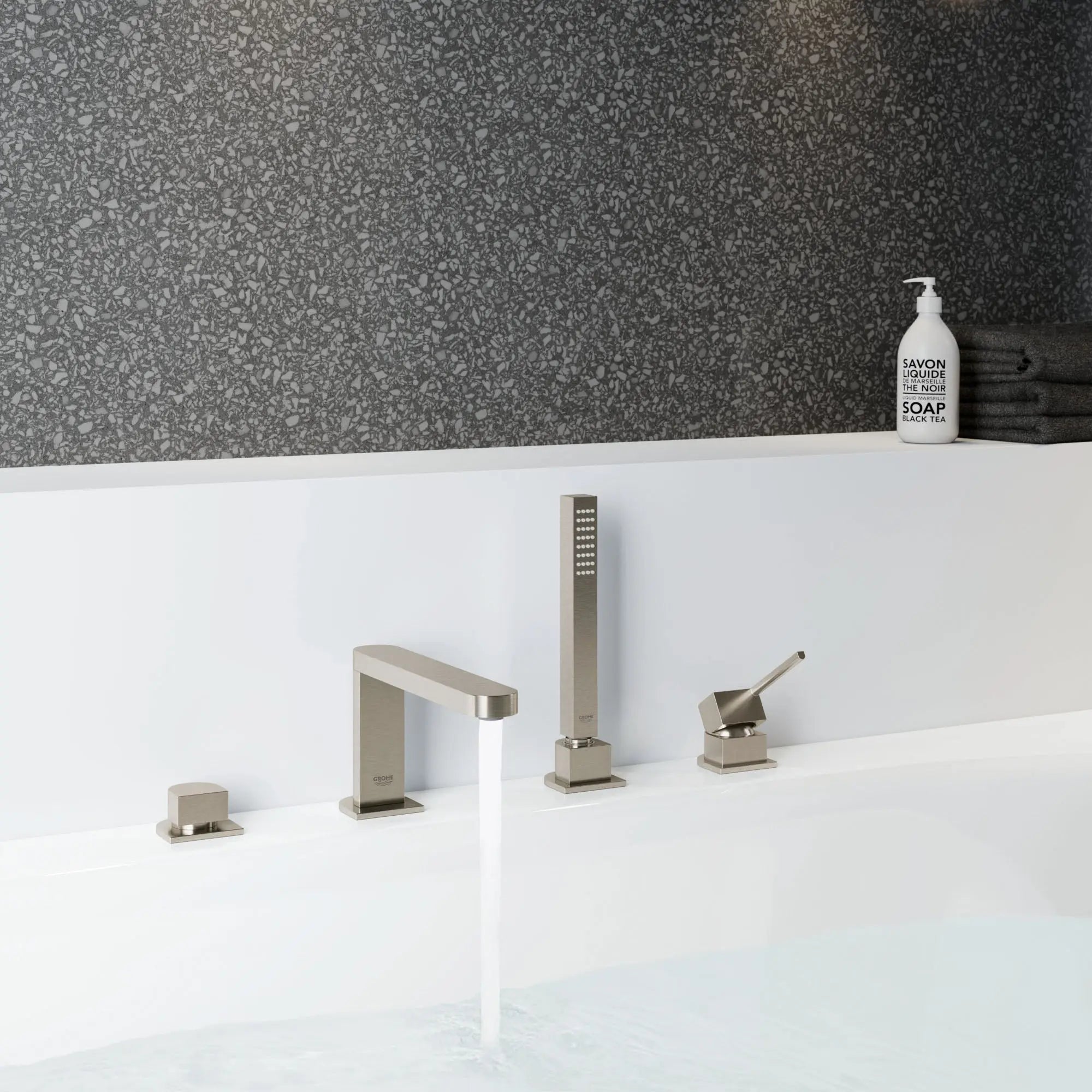 Grohe PLUS 4-HOLE ROMAN TUB FILLER  Brushed Nickel 29307EN3 - Plumbing Market