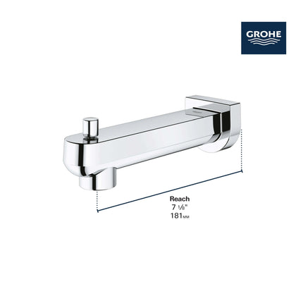 Grohe PLUS DIVERTER TUB SPOUT SLIP FIT  Brushed Nickel 13407EN3 - Plumbing Market