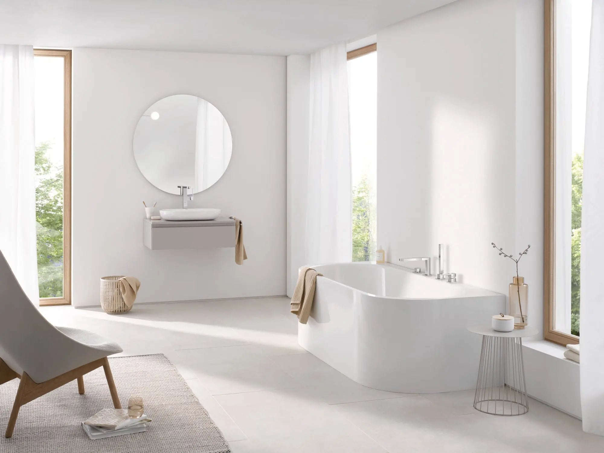 Grohe PLUS OHM BATH 4-H  Chrome 29307003 - Plumbing Market