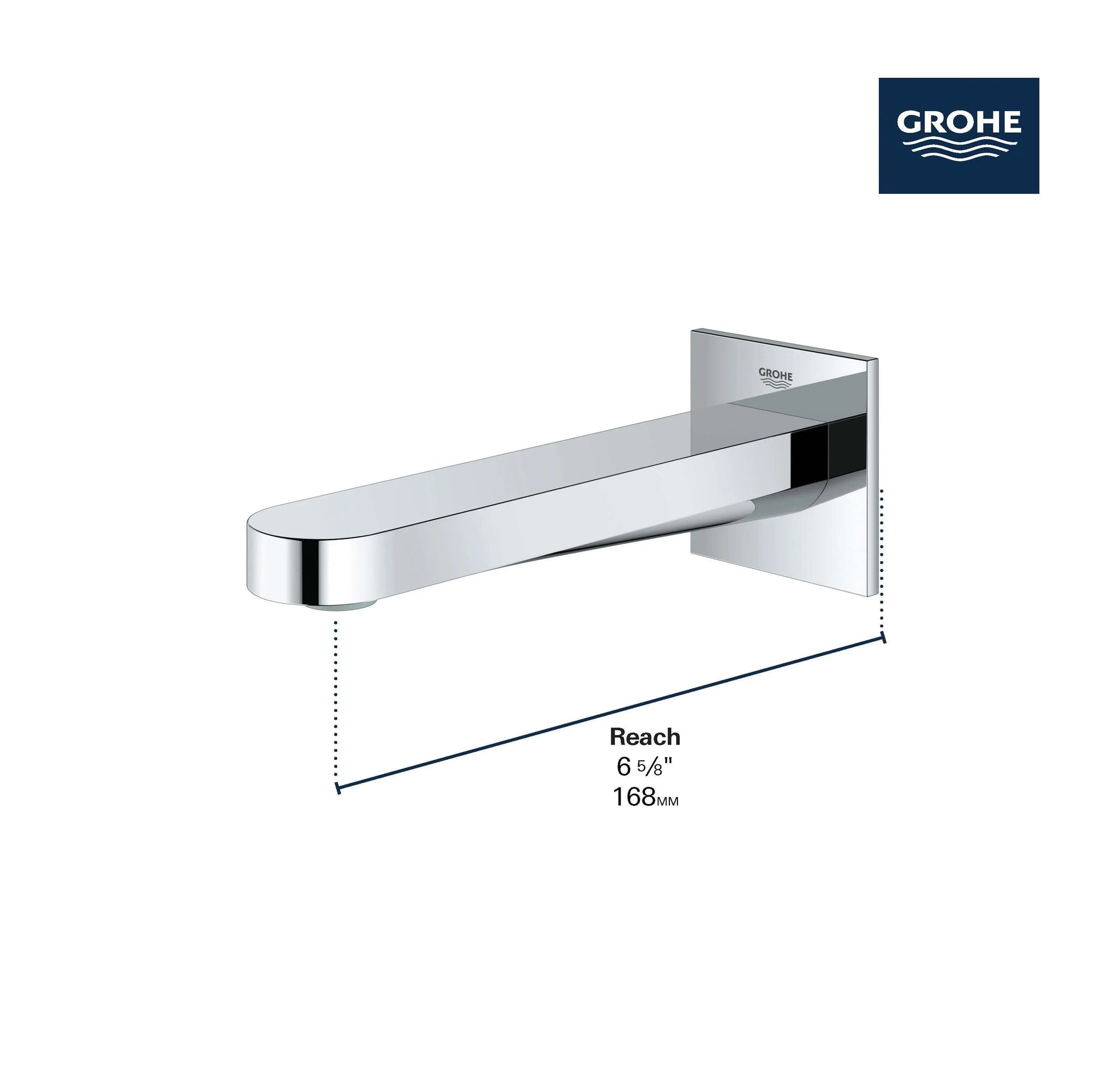 Grohe PLUS TUB SPOUT NPT  Brushed Nickel 13405EN3 - Plumbing Market
