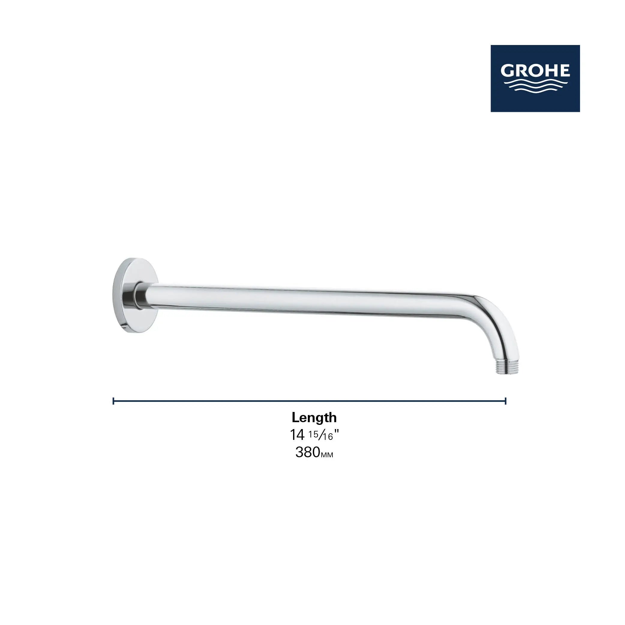 Grohe RAINSHOWER 16 INCH SHOWER ARM  Brushed Nickel 28540EN0 - Plumbing Market