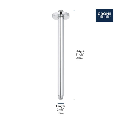 Grohe RAINSHOWER CEILING SHOWER ARM US  Brushed Nickel 28492EN0 - Plumbing Market
