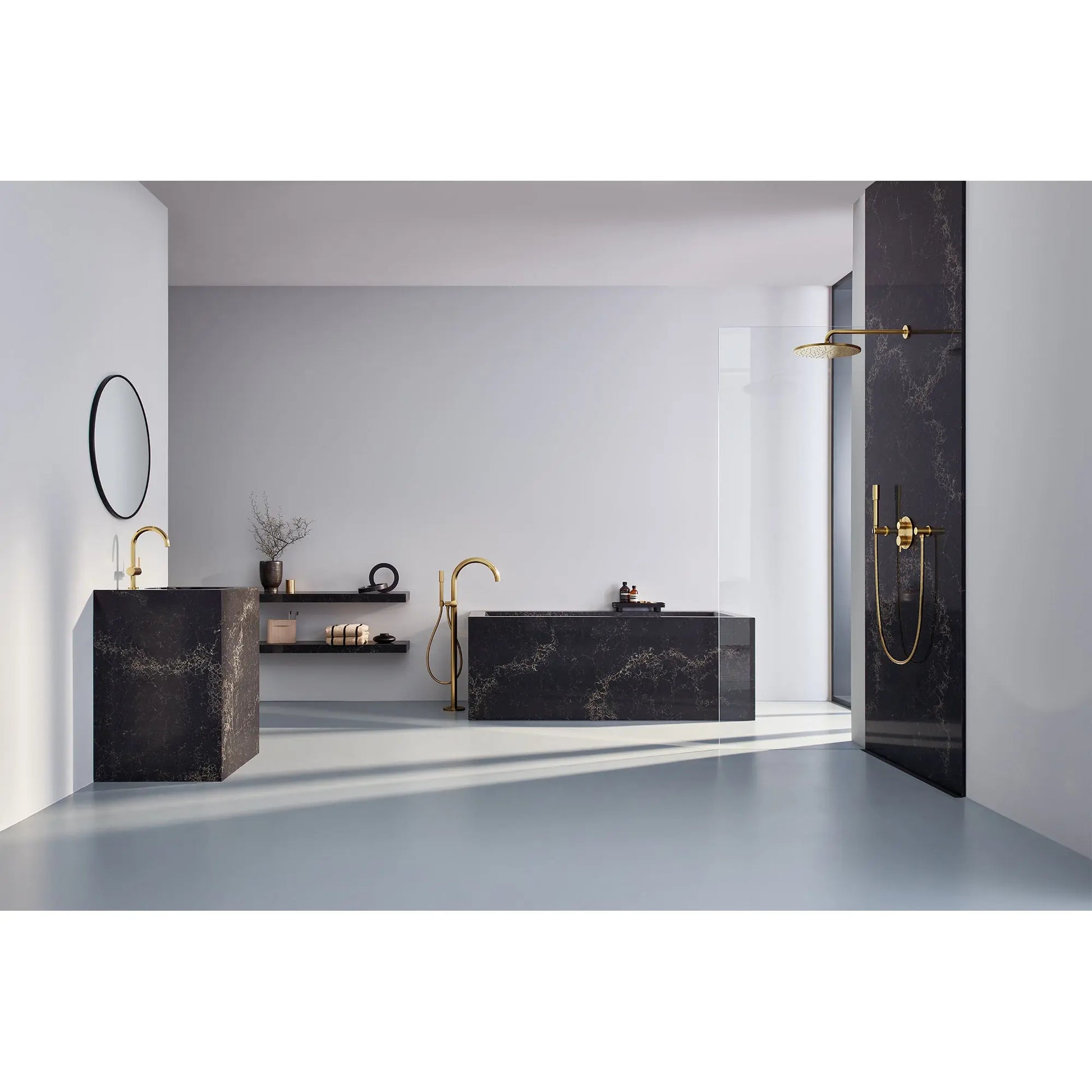 Grohe RAINSHOWER SHOWER HOLDER  Brushed Cool Sunrise 27074GN0 - Plumbing Market
