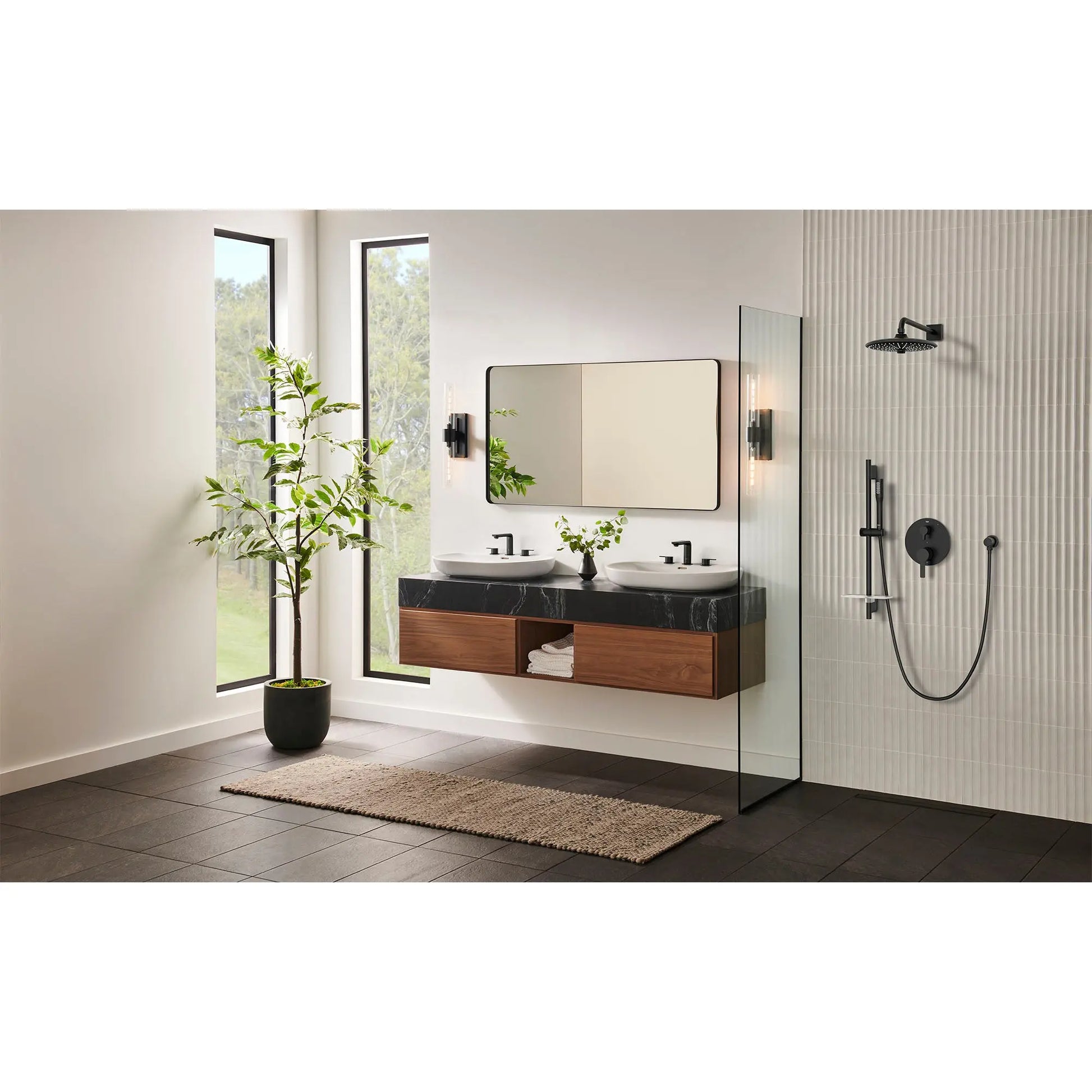 Grohe RAINSHOWER SMARTACTIVE 24IN RAIL Matte Black 266022430 - Plumbing Market