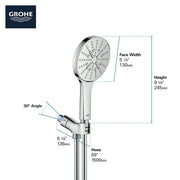 Grohe RAINSHOWER SMARTACTIVE HAND SHOWER SET  Brushed Nickel 26604EN0 - Plumbing Market