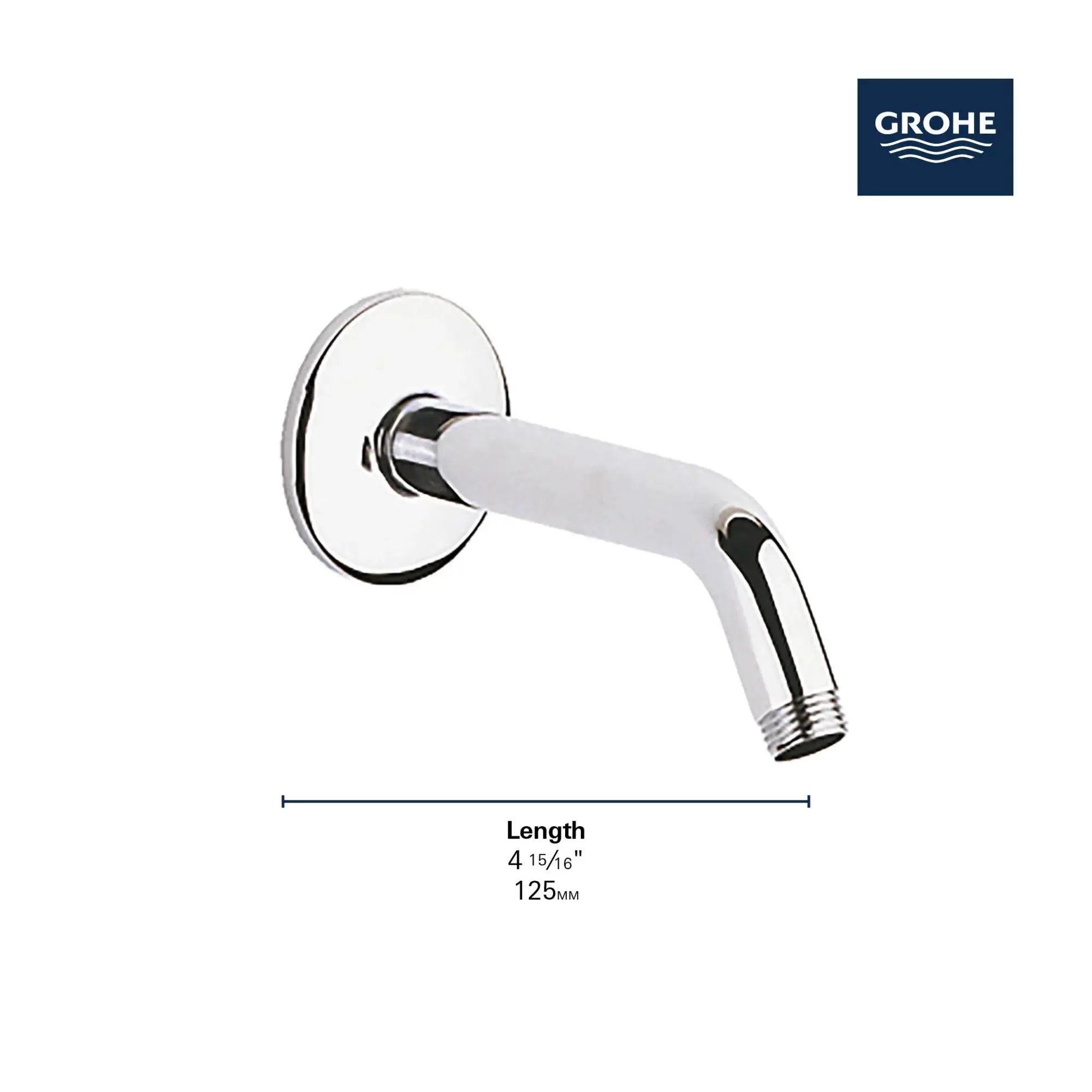 Grohe RELEXA SHOWER ARM 125MM  Chrome 27414000 - Plumbing Market