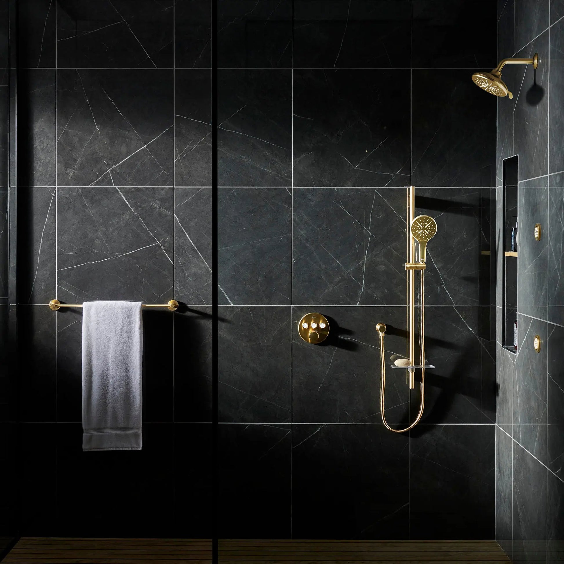 Grohe RELEXA SHOWER ARM NPT US  Brushed Cool Sunrise 27412GN0 - Plumbing Market