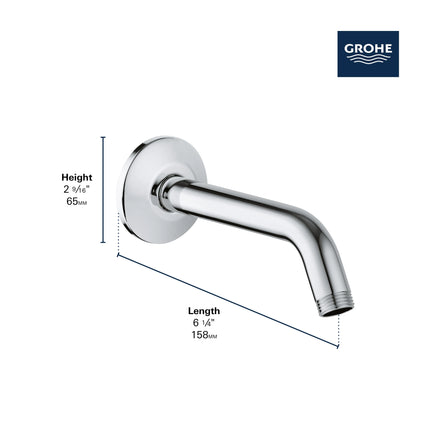 Grohe RELEXA SHOWER ARM NPT US  Hard Graphite 27412A00 - Plumbing Market