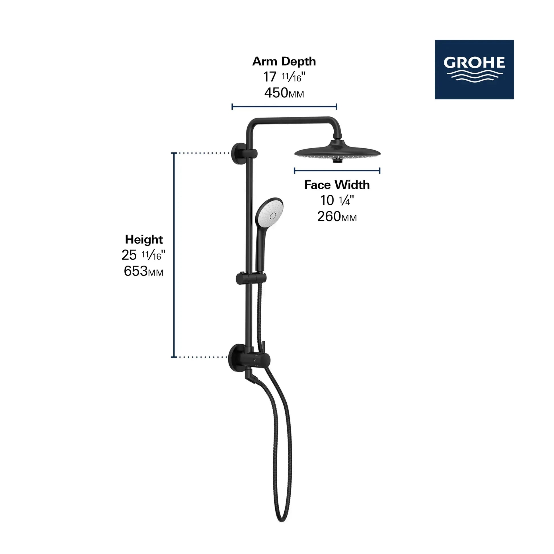 Grohe RETRO-FIT SHW SYSTEM  Brushed Cool Sunrise 27867GN1 - Plumbing Market