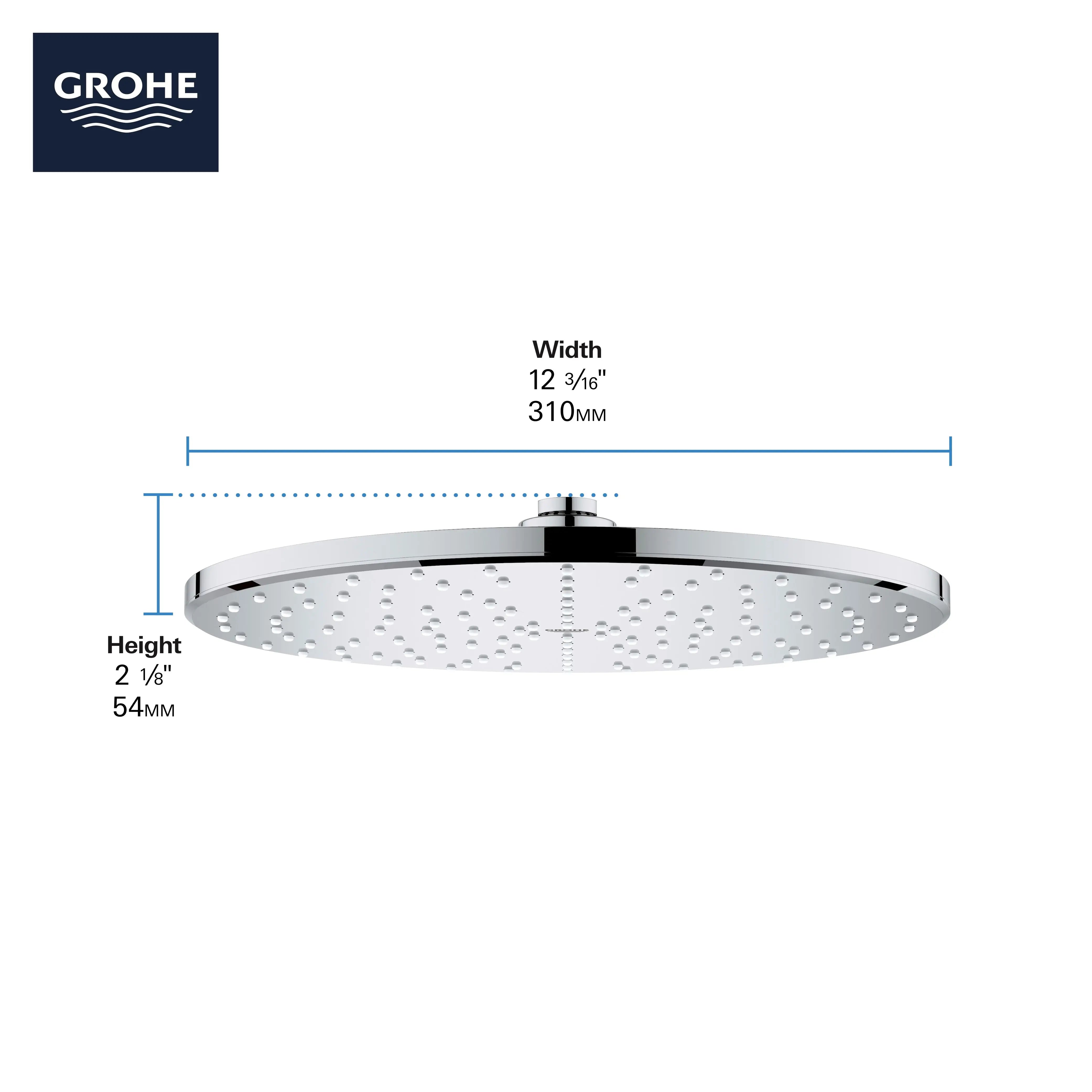 Grohe RSH 310 MONO HEADSHOWER 6,6L  Chrome 26569000 - Plumbing Market