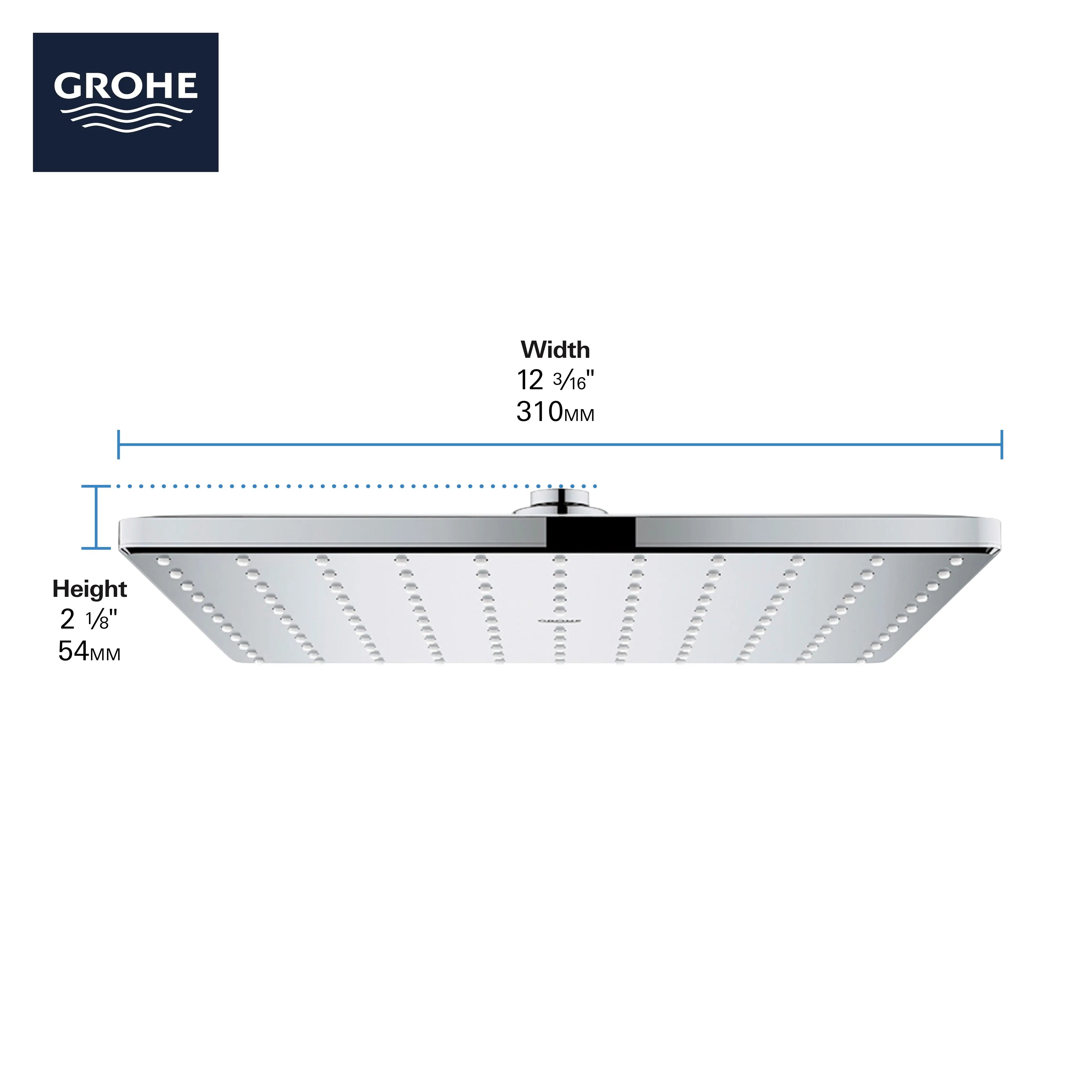 Grohe RSH 310 MONO SHOWERHEAD 6,6L  Brushed Nickel 26570EN0 - Plumbing Market