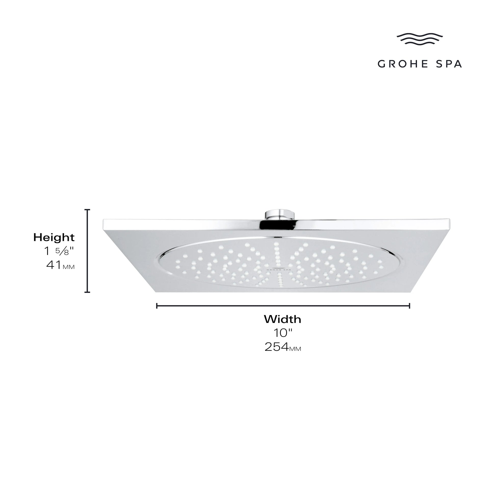 Grohe RSH AQUA 10" HEADSHOWER 9,5L  Chrome 26872000 - Plumbing Market