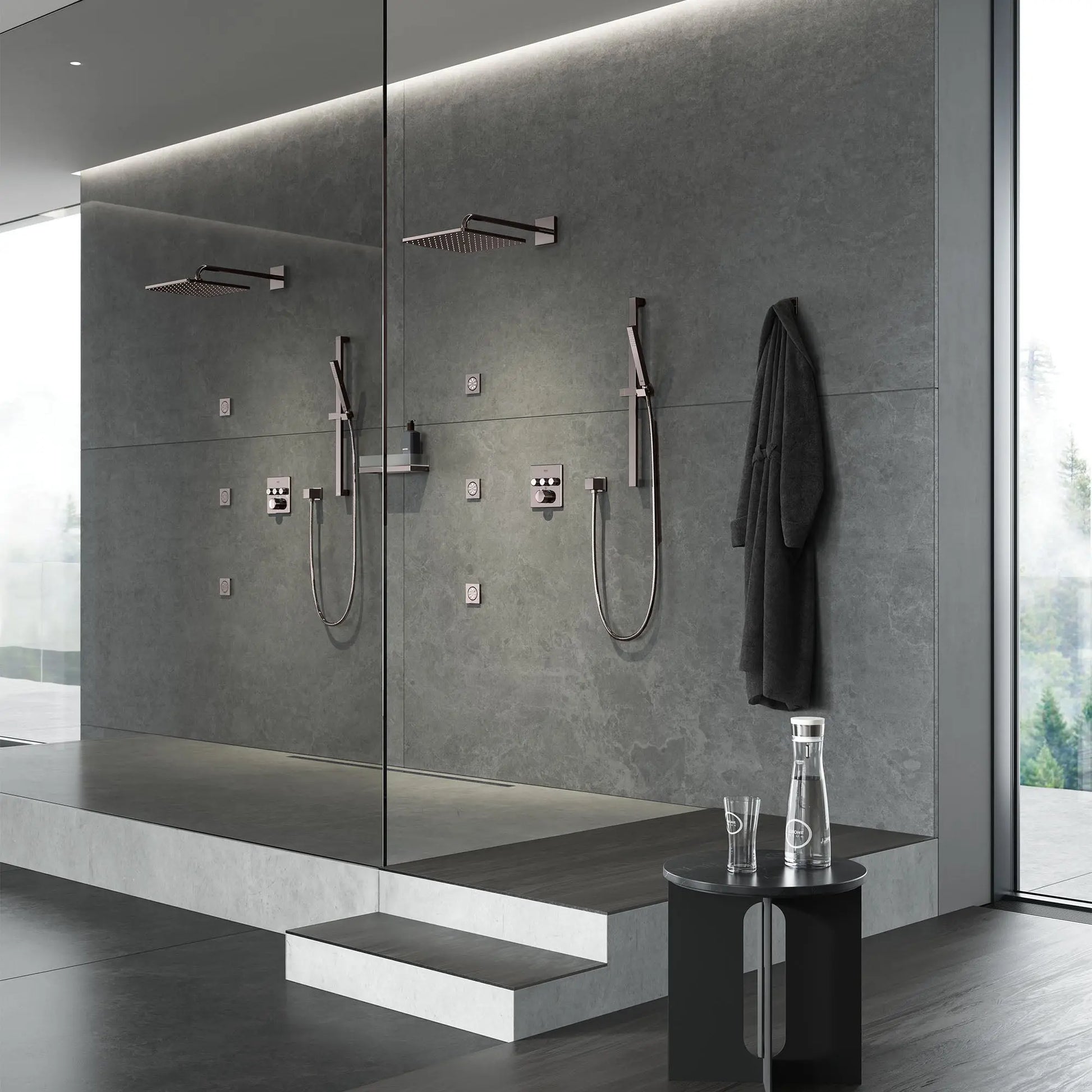 Grohe RSH AQUA BODY SPRAY, SQUARE  Hard Graphite 26845A00 - Plumbing Market