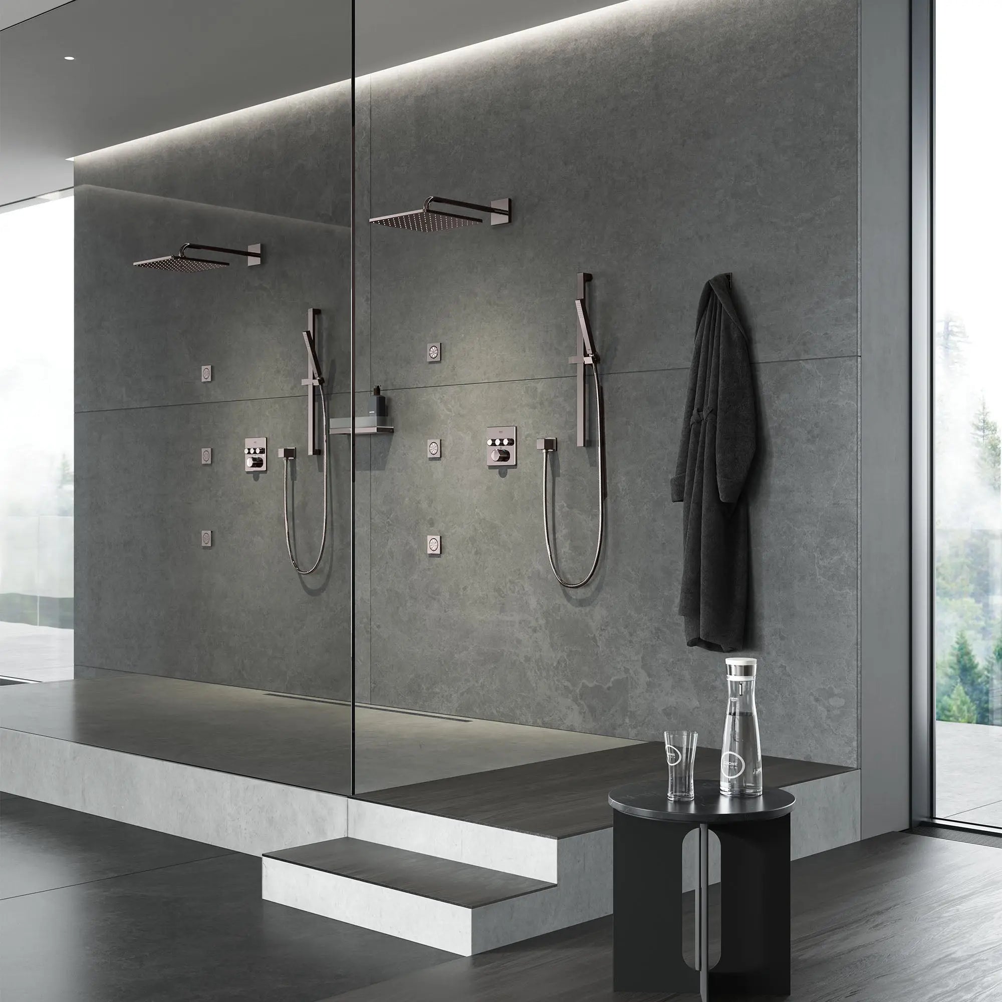 Grohe RSH AQUA BODY SPRAY, SQUARE  Hard Graphite 26845A00 - Plumbing Market
