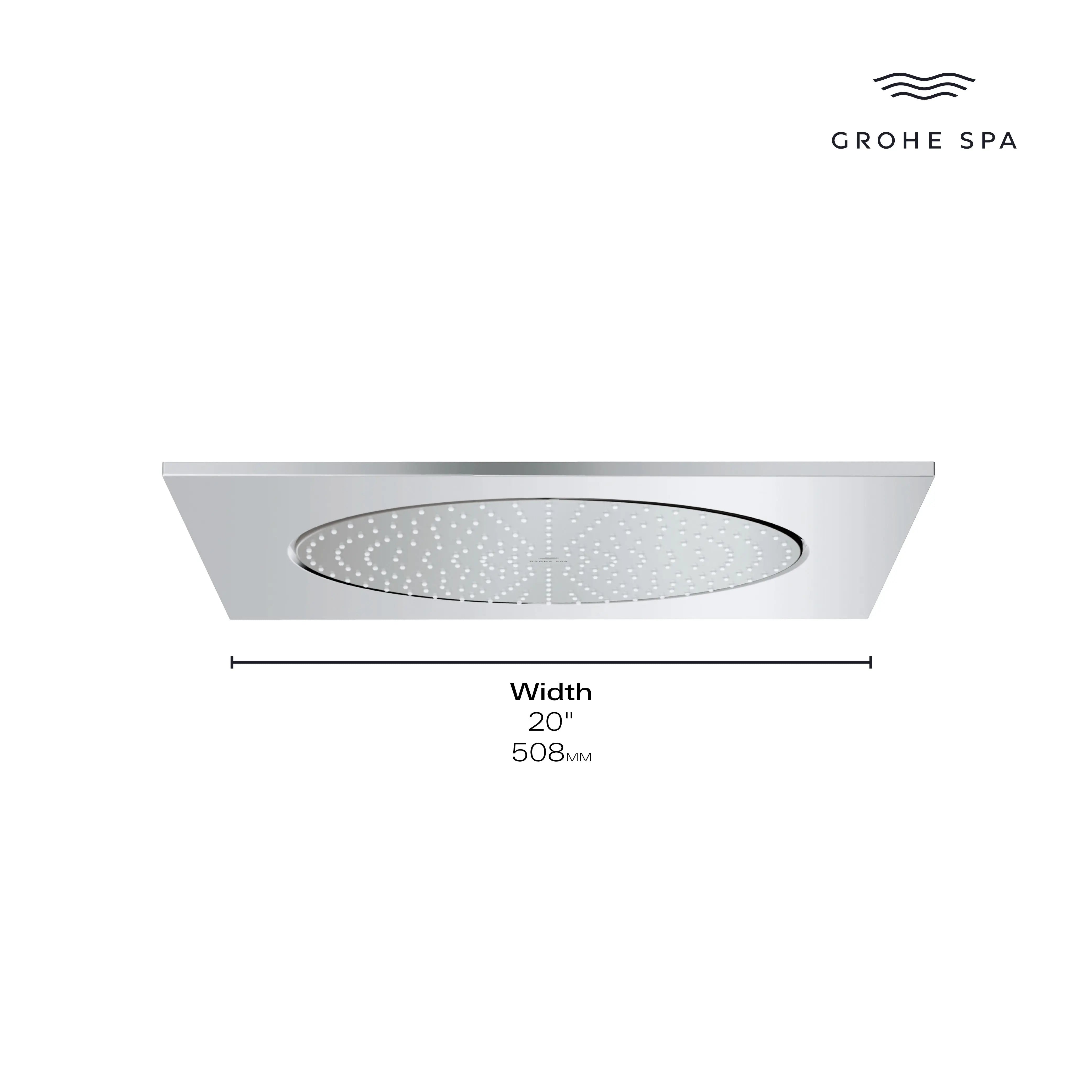 Grohe RSH Aqua 20" CEILING SHOWER 6,6L US  Chrome 26870000 - Plumbing Market