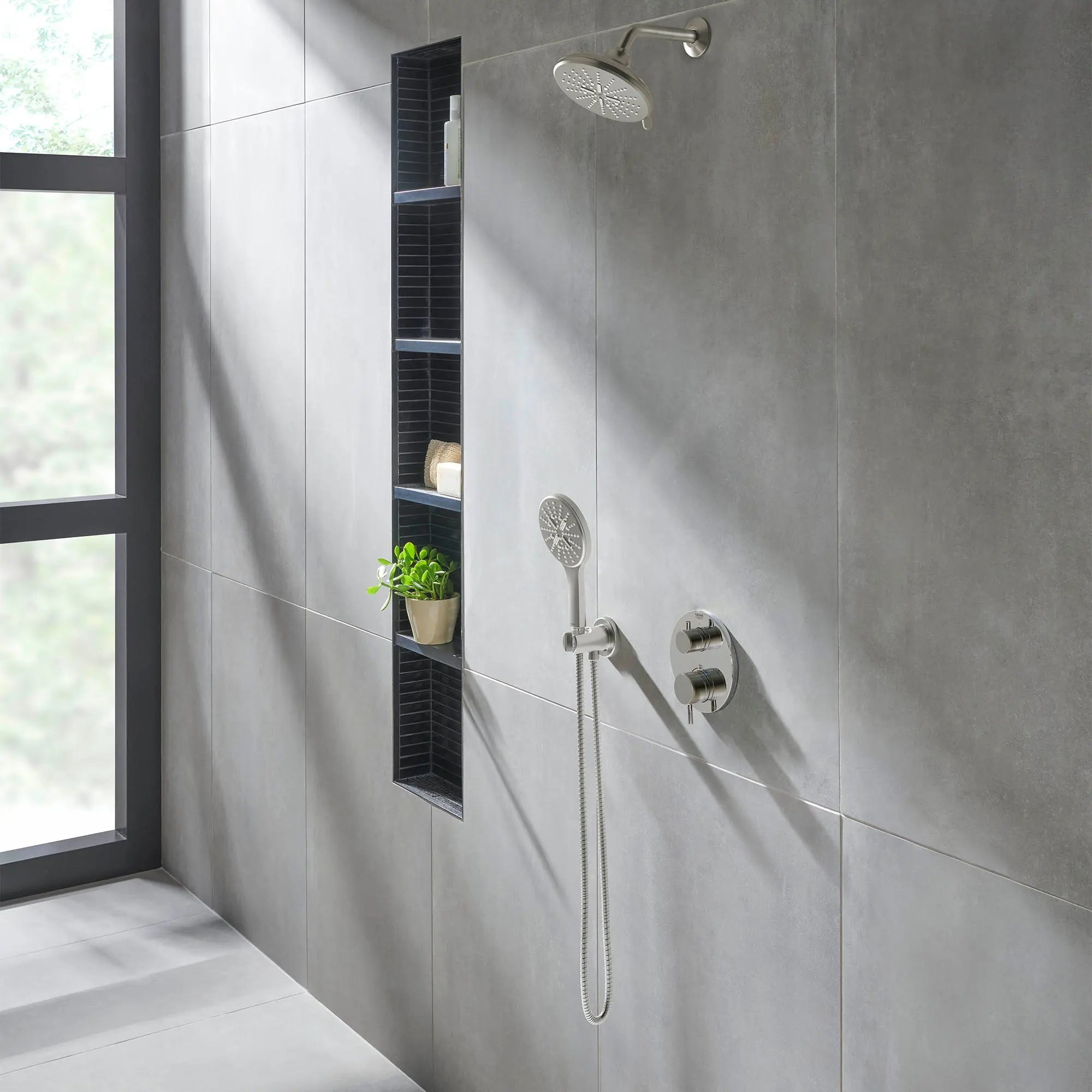 Grohe RSH SMARTACTIVE 165 SHOWERHEAD, 1.75GPM  Brushed Nickel 26789EN0 - Plumbing Market