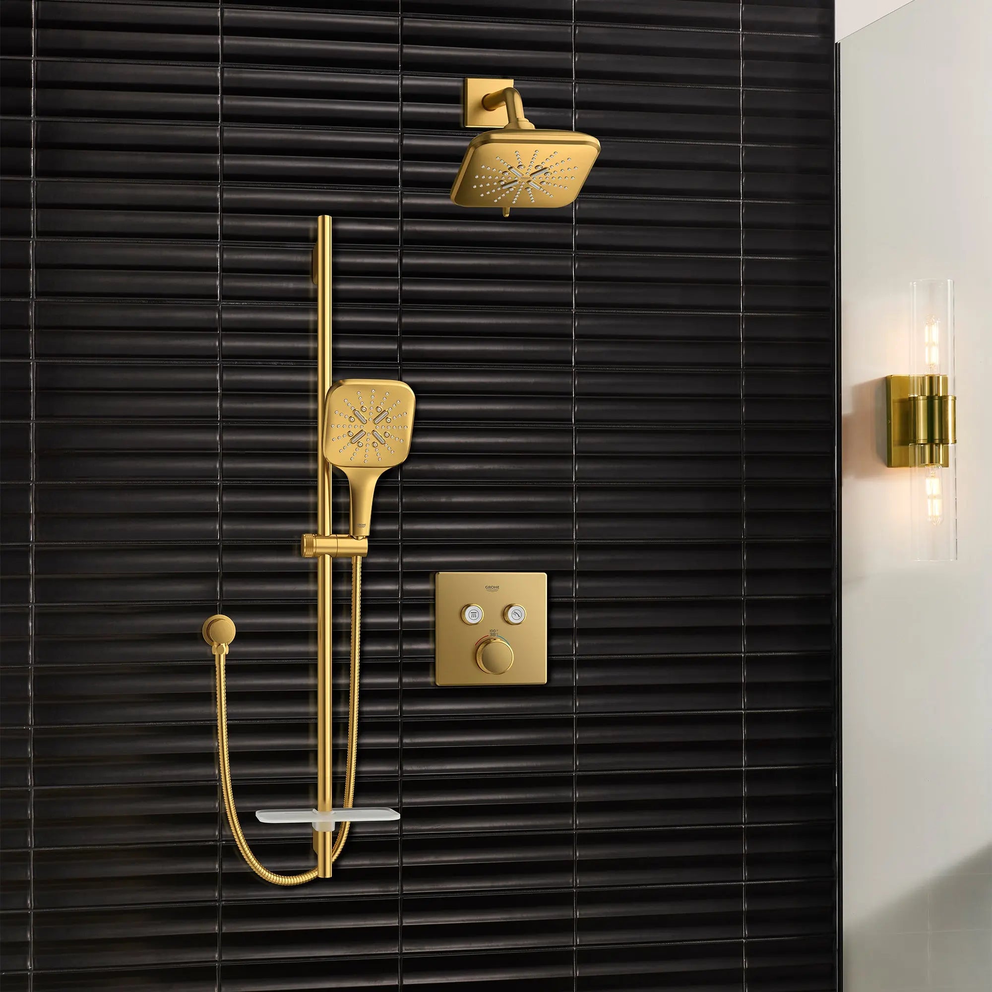 Grohe RSH SMARTACTIVE 165 SHOWERHEAD,1.75GPM S  Brushed Cool Sunrise 26797GN0 - Plumbing Market