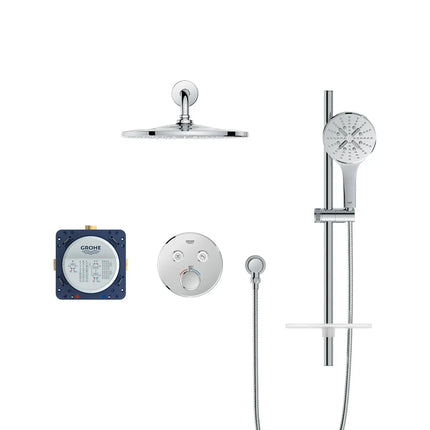 Grohe Rainshower Smart Control Thermostatic Dual Function Shower Kit - Plumbing Market