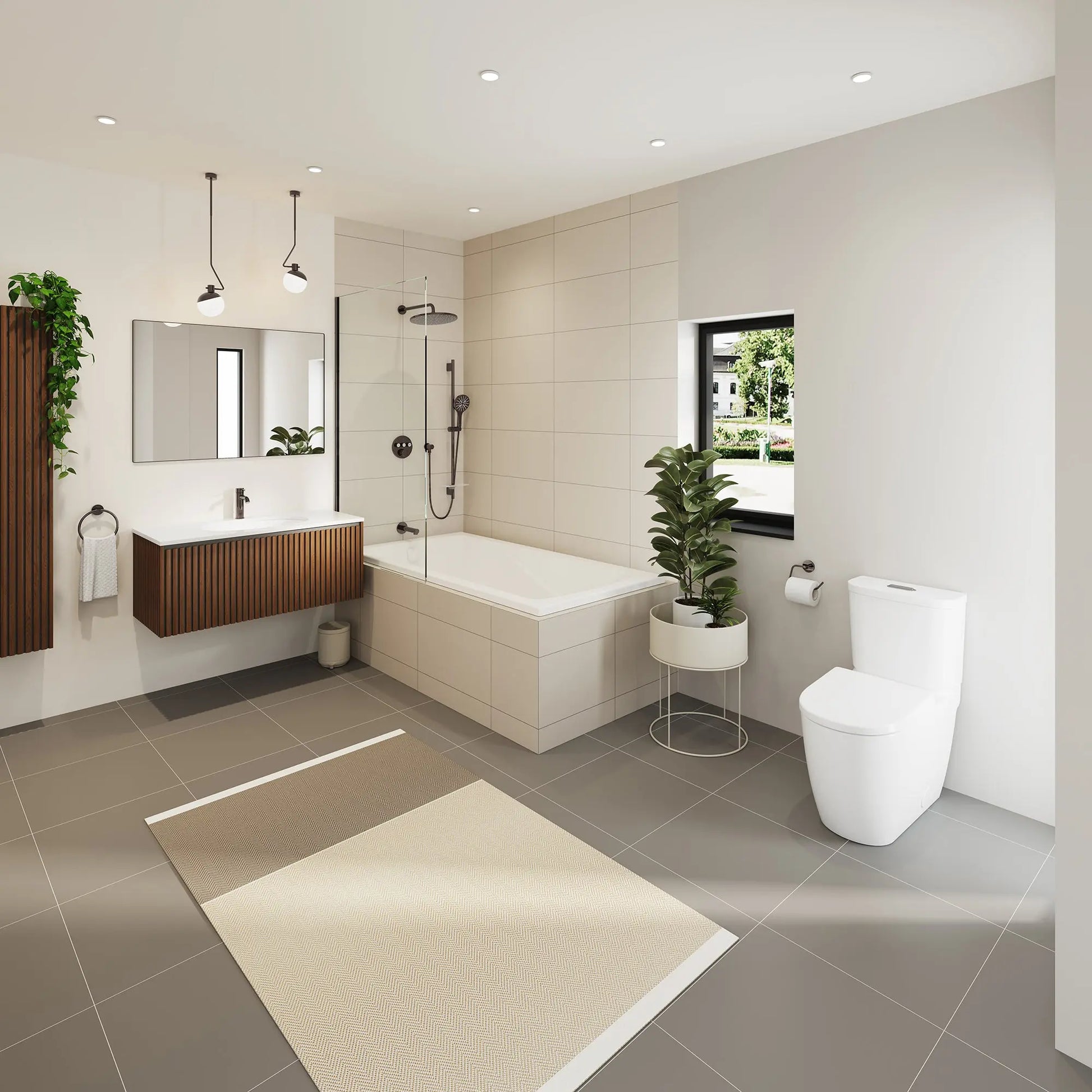 Grohe Rainshower SmartControl Thermostatic Triple Function Shower Kit Graphite - Plumbing Market