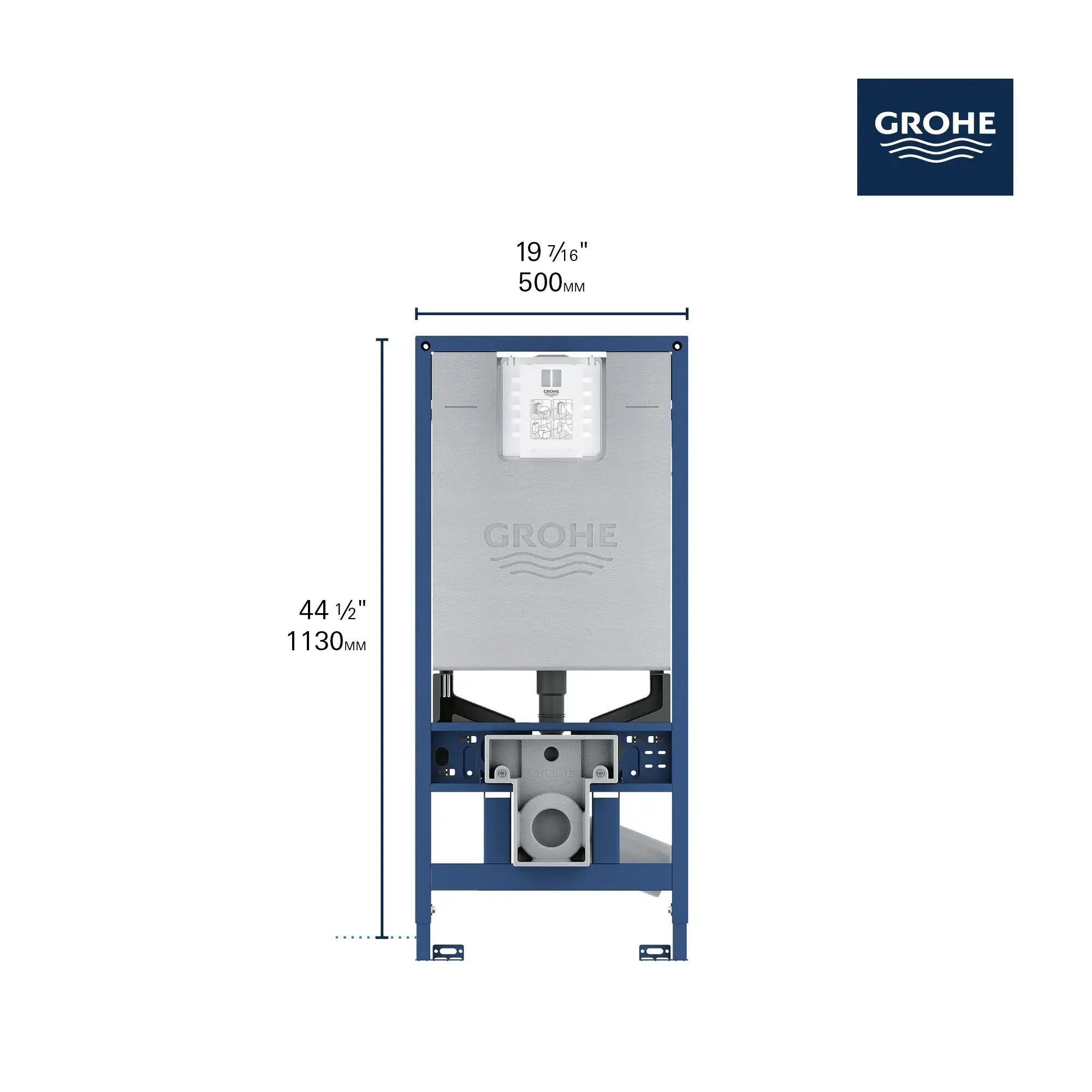Grohe Rapid SLX 2” x 6” In-Wall Carrier 39602000 - Plumbing Market