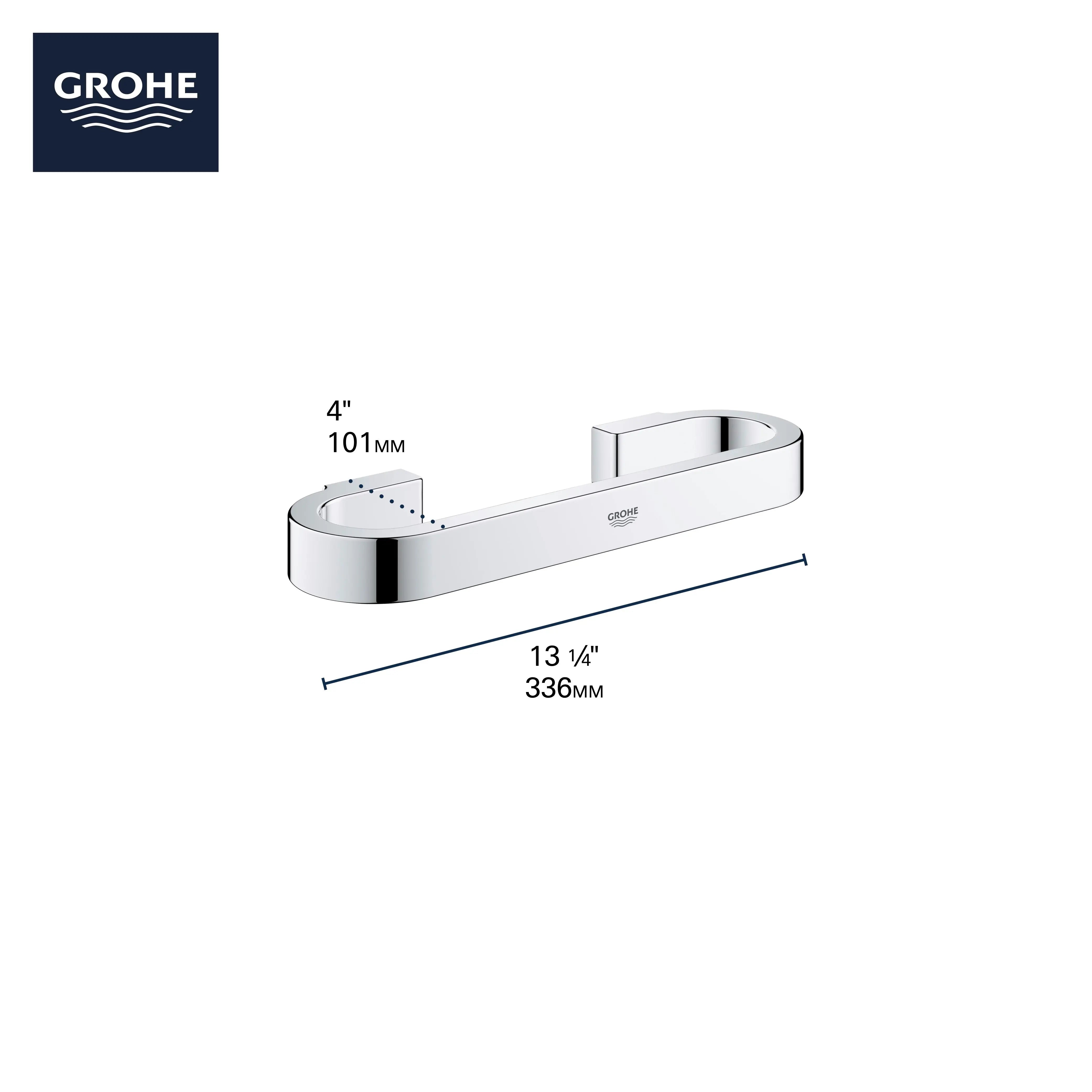Grohe SELECTION 12IN GRAB BAR  Hard Graphite 41064A00 - Plumbing Market