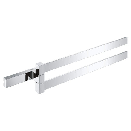 Grohe SELECTION CUBE DOUBLE TOWEL BAR  Chrome 40768000 - Plumbing Market