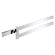 Grohe SELECTION CUBE DOUBLE TOWEL BAR  Chrome 40768000 - Plumbing Market