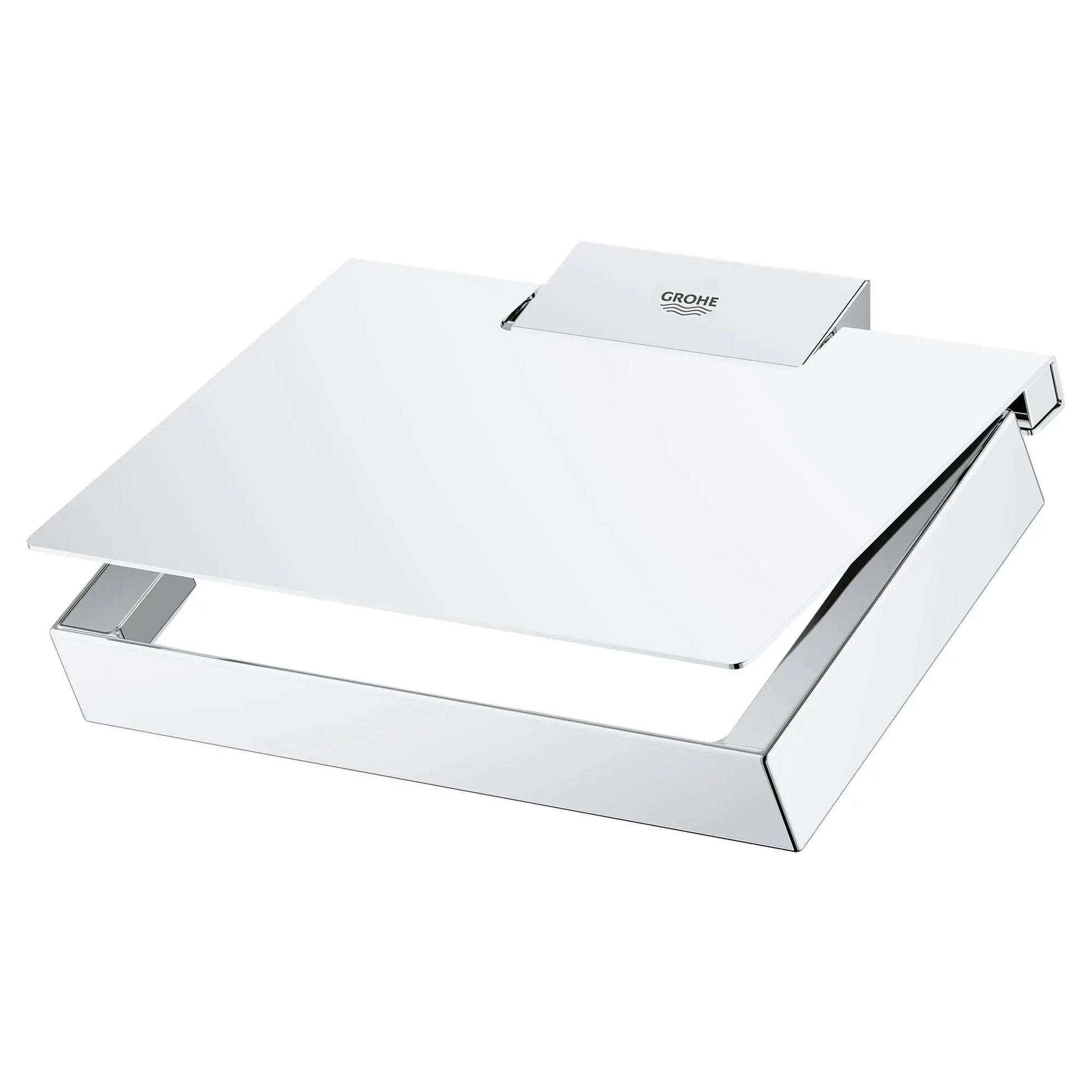 Grohe SELECTION CUBE PAPER HOLDER W/COVER  Chrome 40781000 - Plumbing Market