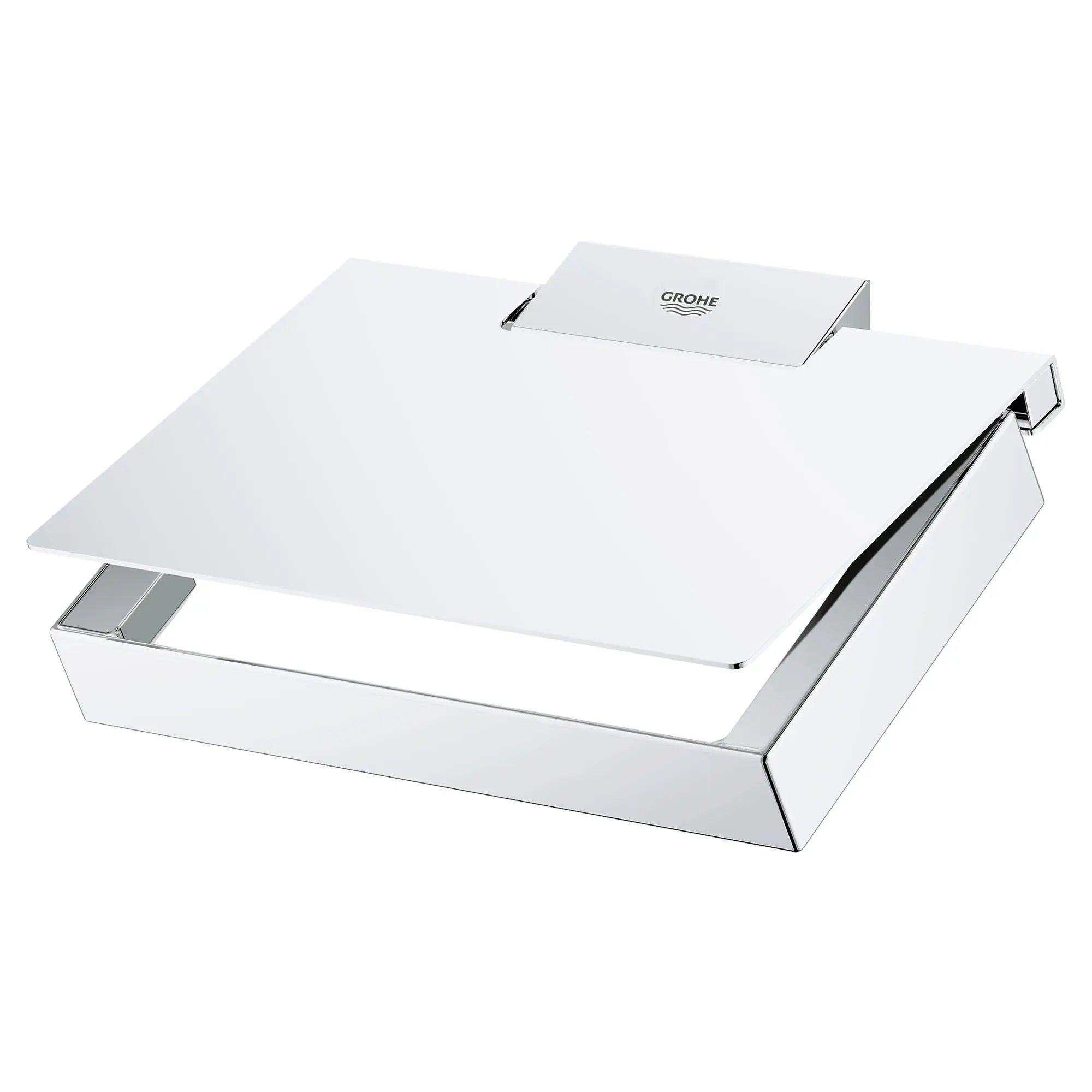 Grohe SELECTION CUBE PAPER HOLDER W/COVER  Chrome 40781000 - Plumbing Market