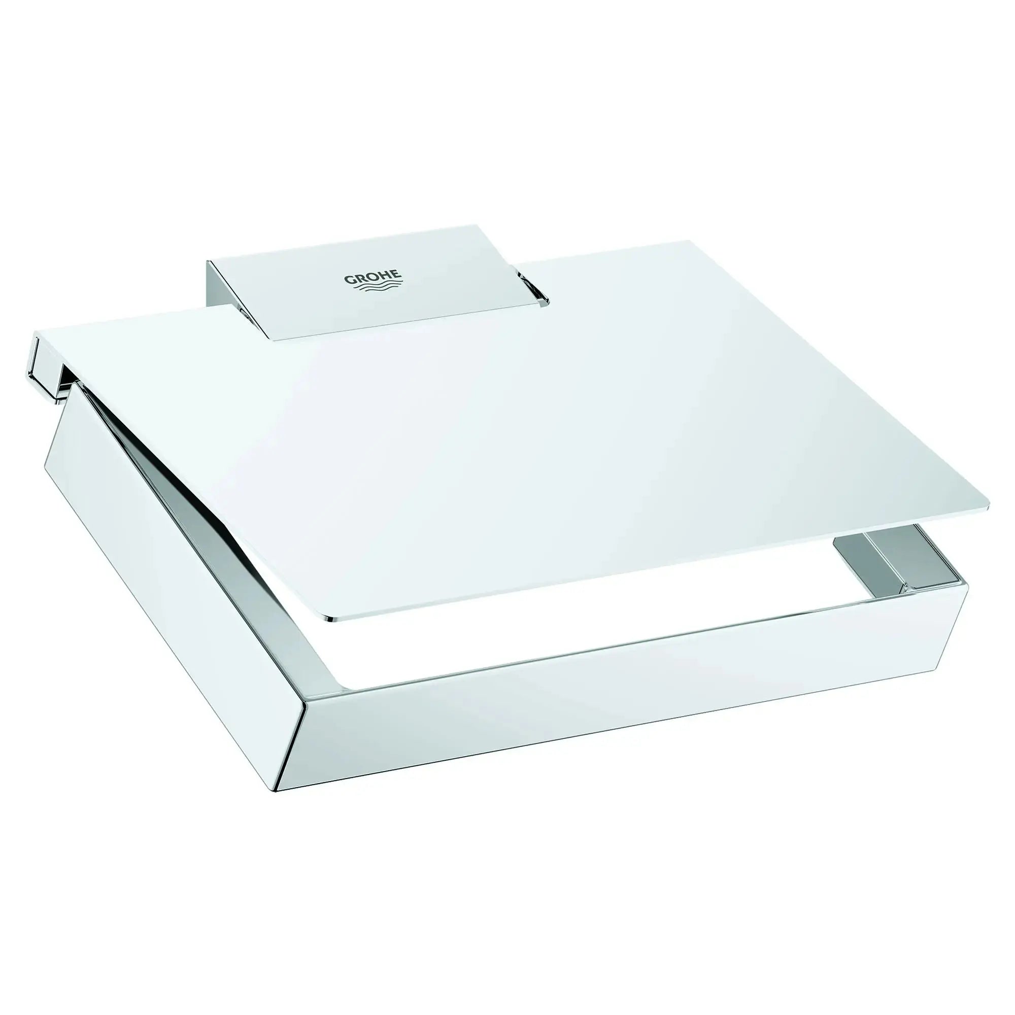 Grohe SELECTION CUBE PAPER HOLDER W/COVER  Chrome 40781000 - Plumbing Market