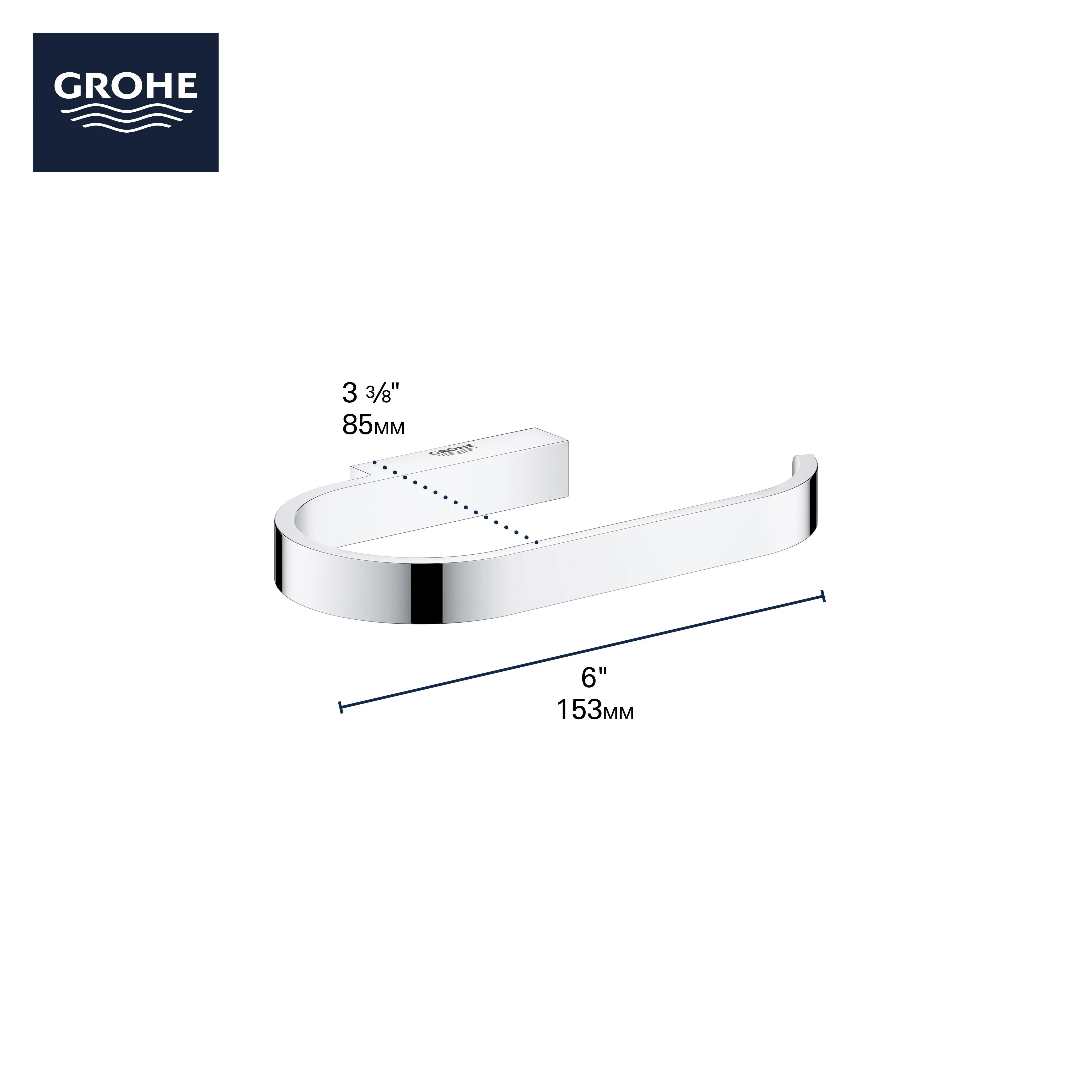Grohe SELECTION TOILET PAPER HOLDER W/O COVER  Hard Graphite 41068A00 - Plumbing Market