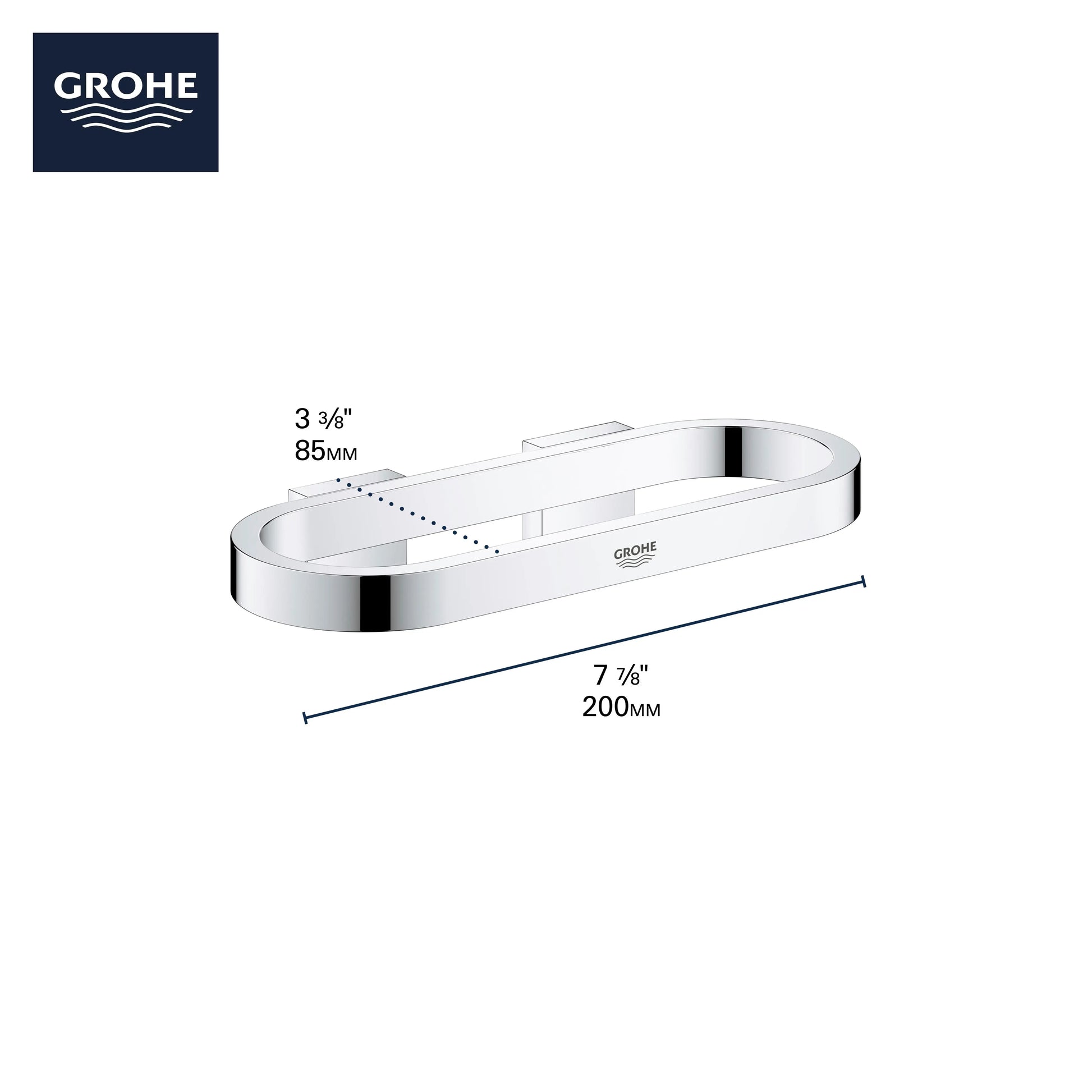 Grohe SELECTION TOWEL RING  Brushed Cool Sunrise 41035GN0 - Plumbing Market