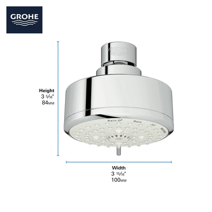 Grohe TEMPCOSMOPOLITAN 100 IV HEADSHOWER 6,6L  Brushed Cool Sunrise 26043GN1 - Plumbing Market