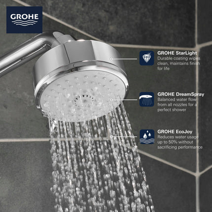 Grohe TEMPCOSMOPOLITAN 100 IV HEADSHOWER 6,6L  Brushed Cool Sunrise 26043GN1 - Plumbing Market