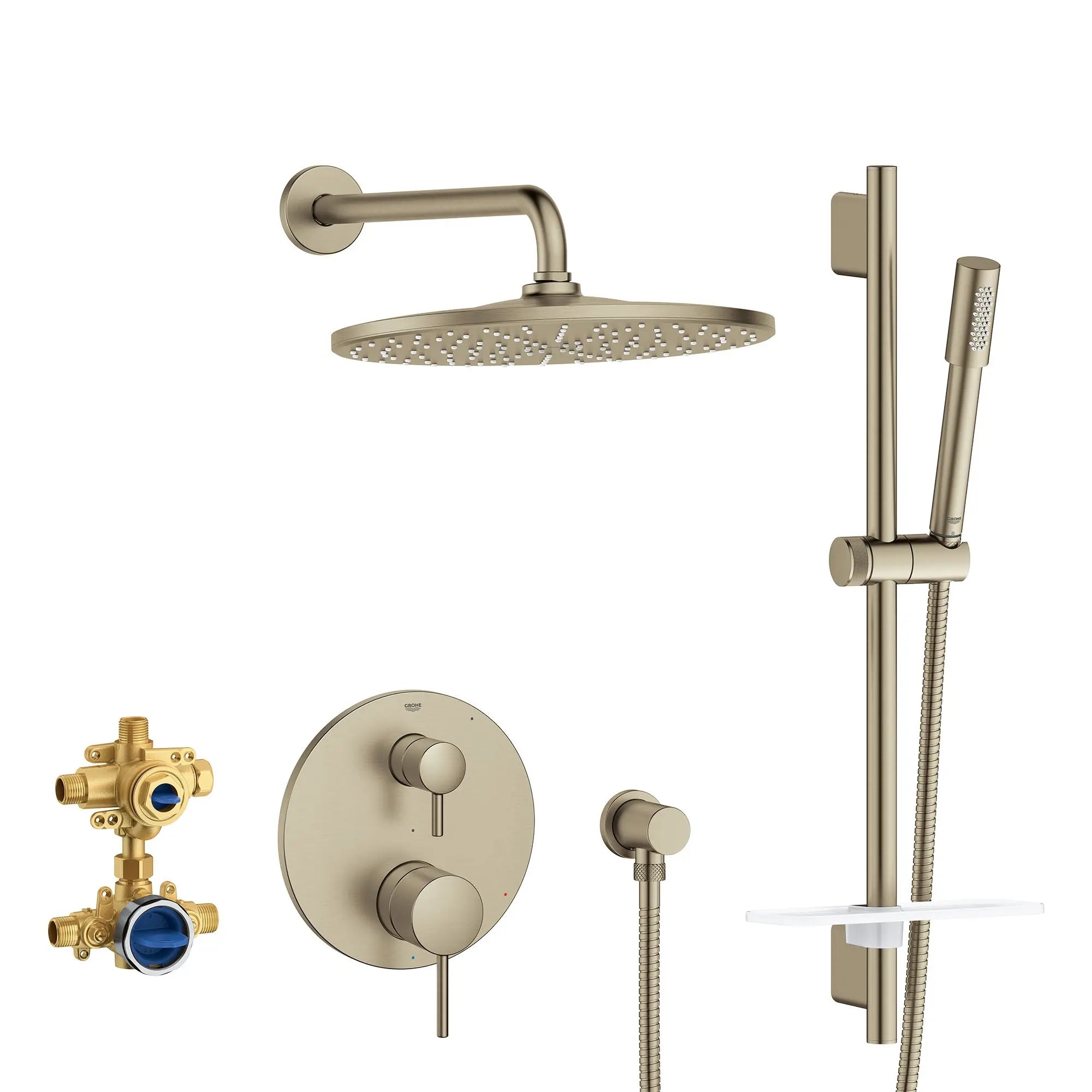 Grohe TIMELESS PBV RAIN SHWR SET 1.75GPM US  Brushed Nickel 29430EN0 - Plumbing Market