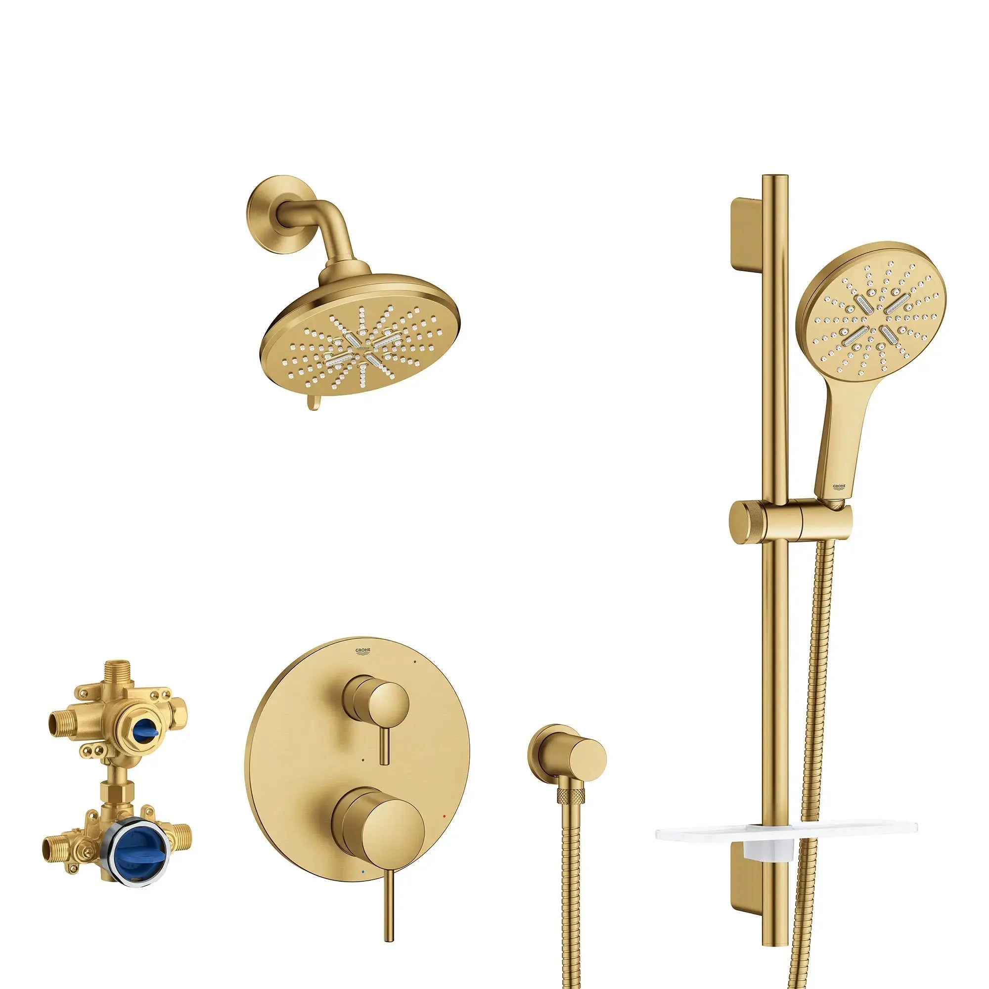 Grohe TIMELESS PBV SHWR SET 1.75GPM US  Brushed Cool Sunrise 29431GN0 - Plumbing Market