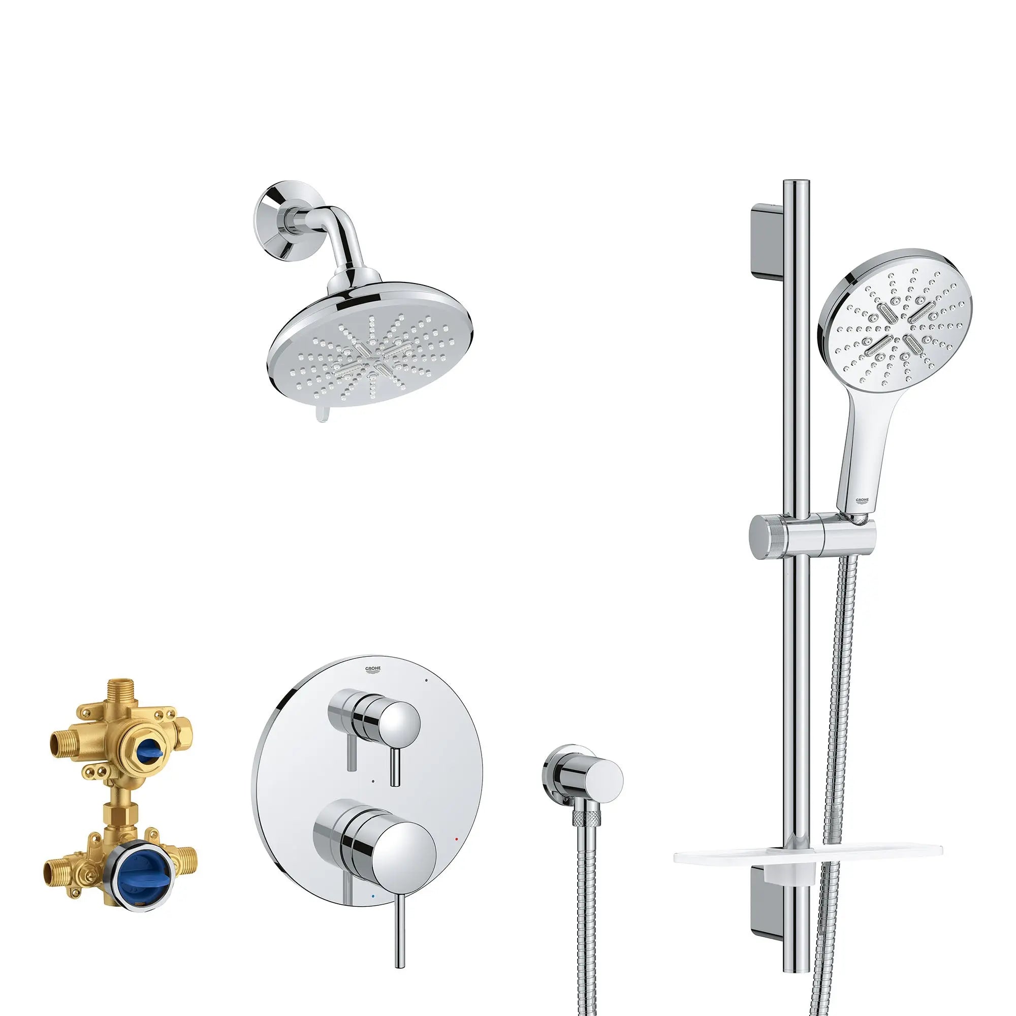 Grohe TIMELESS PBV SHWR SET 1.75GPM US  Chrome 29431000 - Plumbing Market
